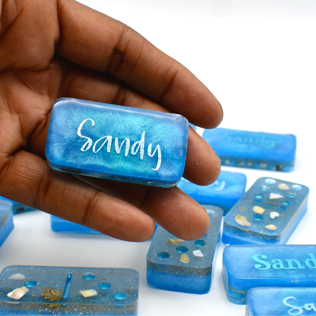 Personalized Beach Themed Domino Set • Dominoes Set Gift