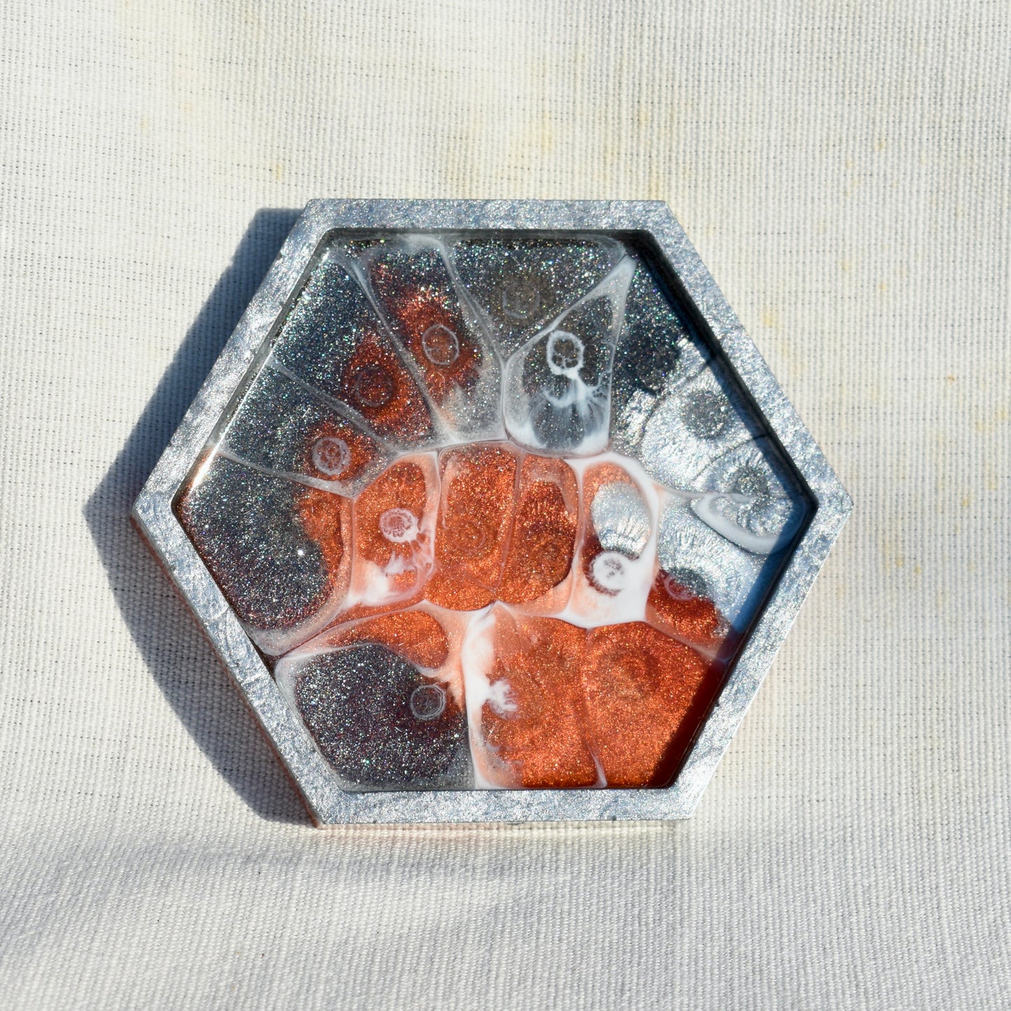 Father’s Day Gift • Dad Hexagon Coasters • Metallic Look Coasters