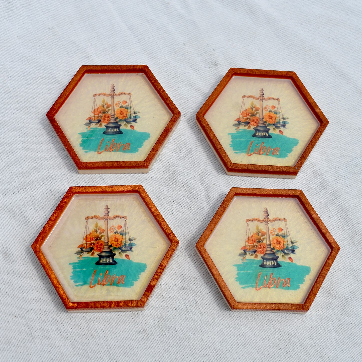 Libra Bamboo Charcuterie Board with 4 Coasters • Charcuterie Board Serving Set Gift