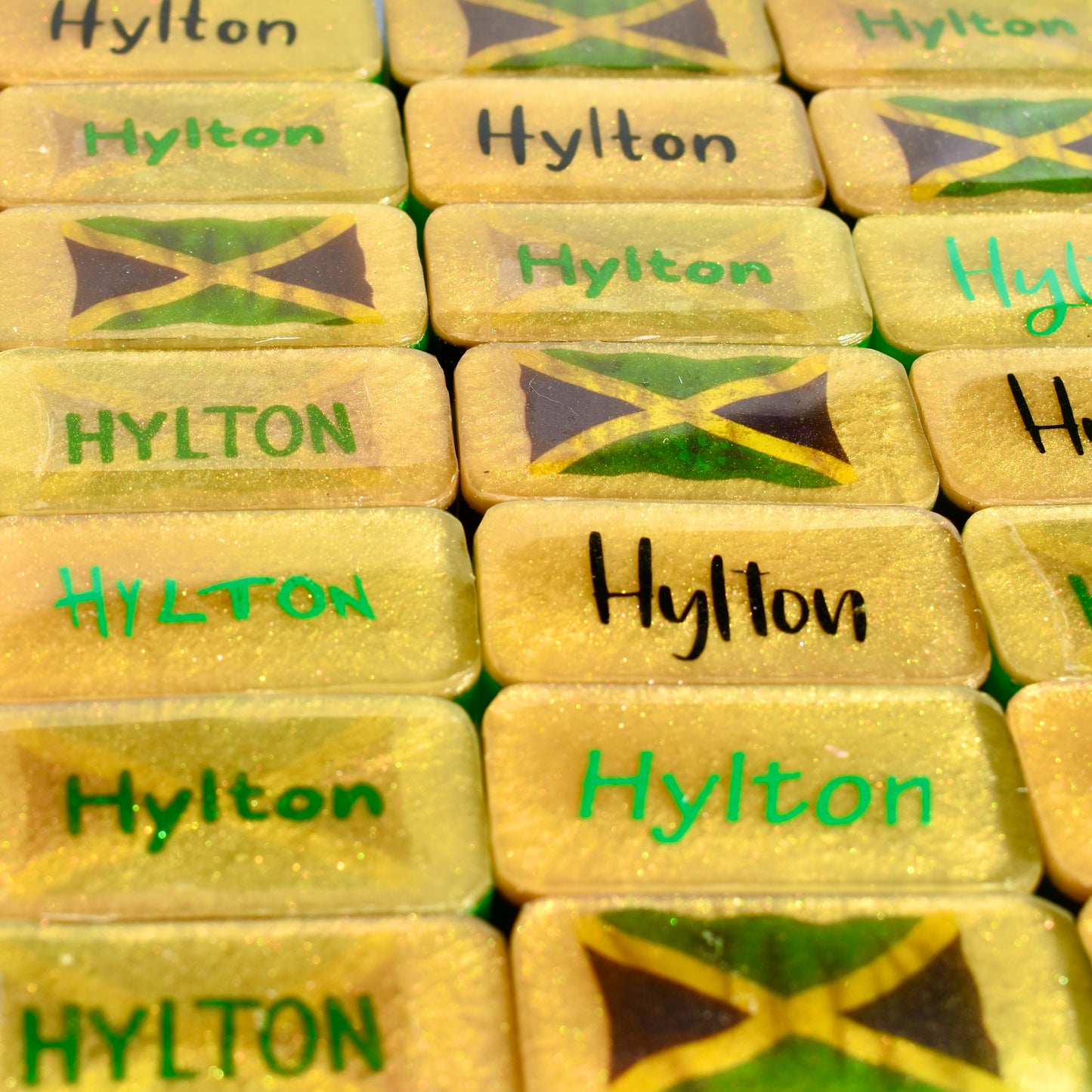 Jamaican Themed Dominoes • Jamaican Flag Dominos • Double Six Dominos Set