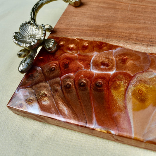 Autumn-themed Charcuterie Board, Decorative Fall Cheese Board, Thanksgiving Cutting Board,  Gift for Her-Him, Fall Design Serving Tray