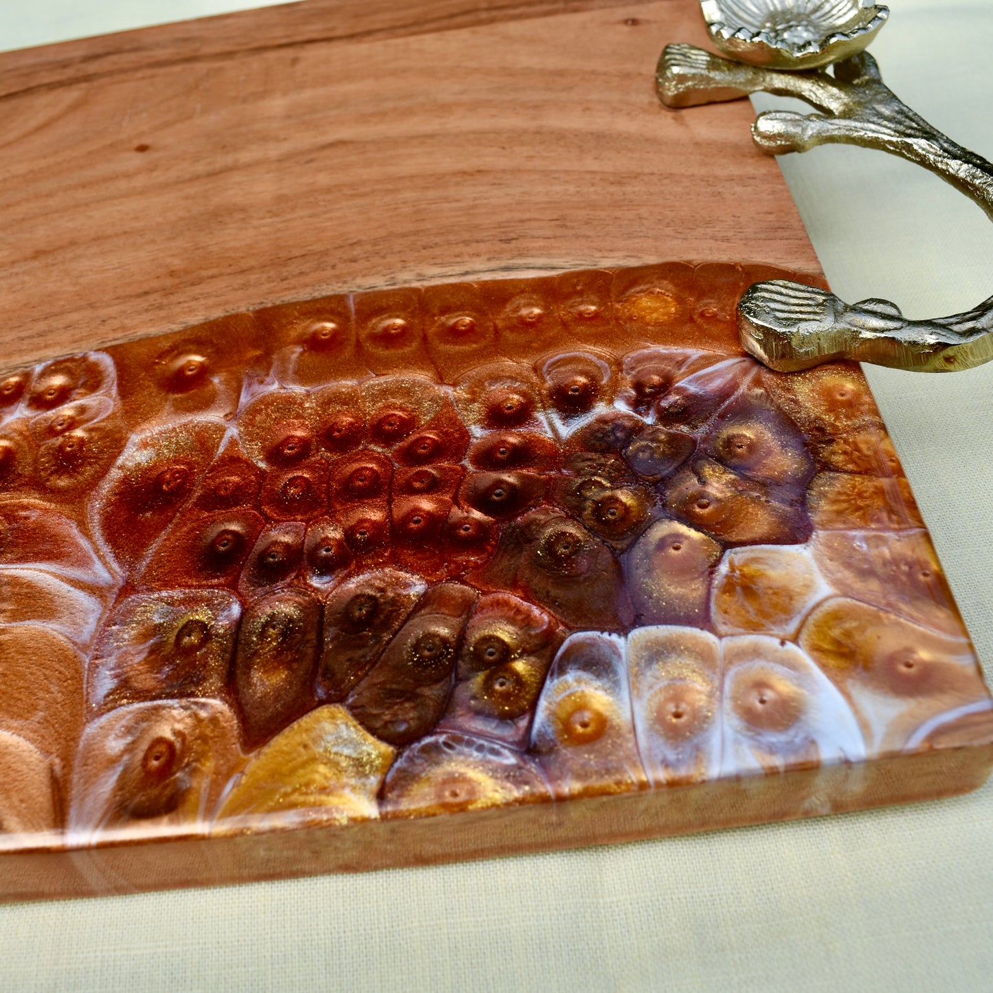 Autumn-themed Charcuterie Board, Decorative Fall Cheese Board, Thanksgiving Cutting Board, Gift for Her-Him, Fall Design Serving Tray