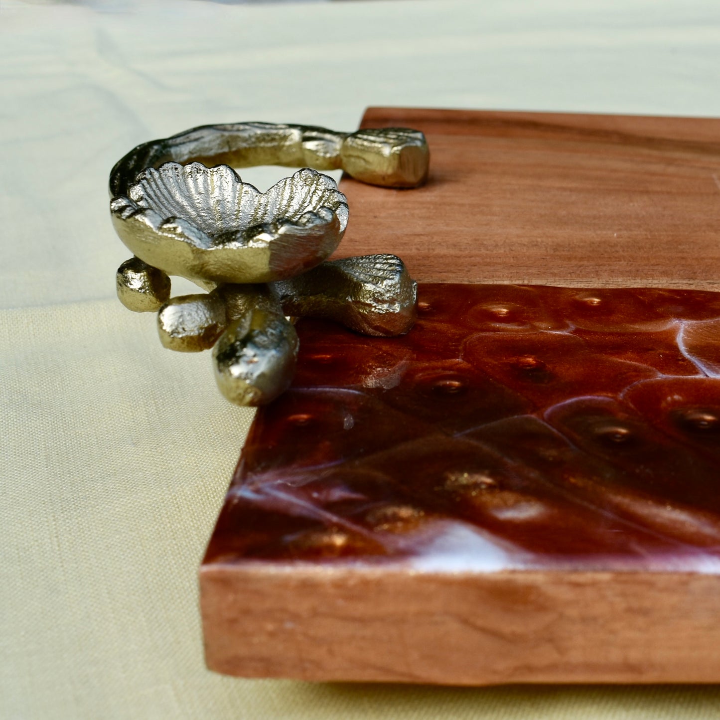 Autumn-themed Charcuterie Board, Decorative Fall Cheese Board, Thanksgiving Cutting Board, Gift for Her-Him, Fall Design Serving Tray
