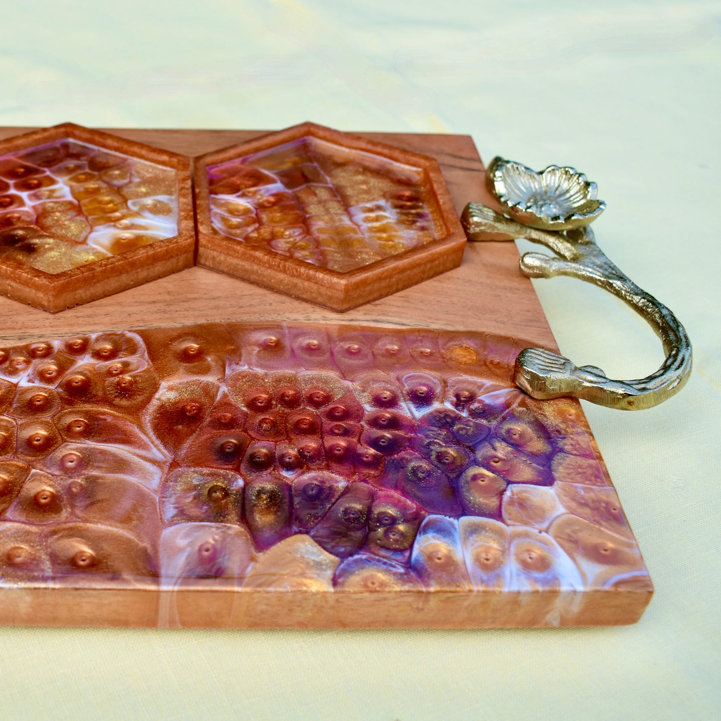 Autumn-themed Charcuterie Board, Decorative Fall Cheese Board, Thanksgiving Cutting Board, Gift for Her-Him, Fall Design Serving Tray