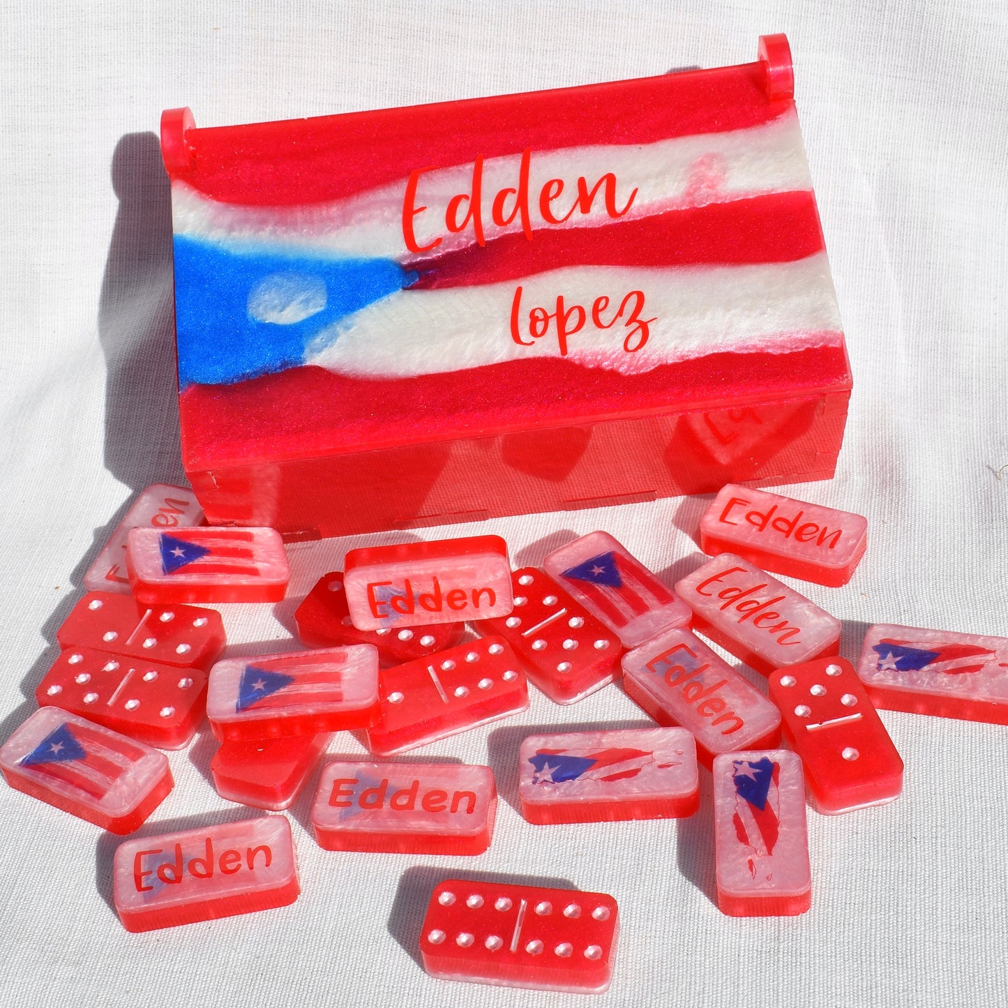 Custom Puerto Rican Dominoes • Dominoes Game Gift • Personalized Dominoes