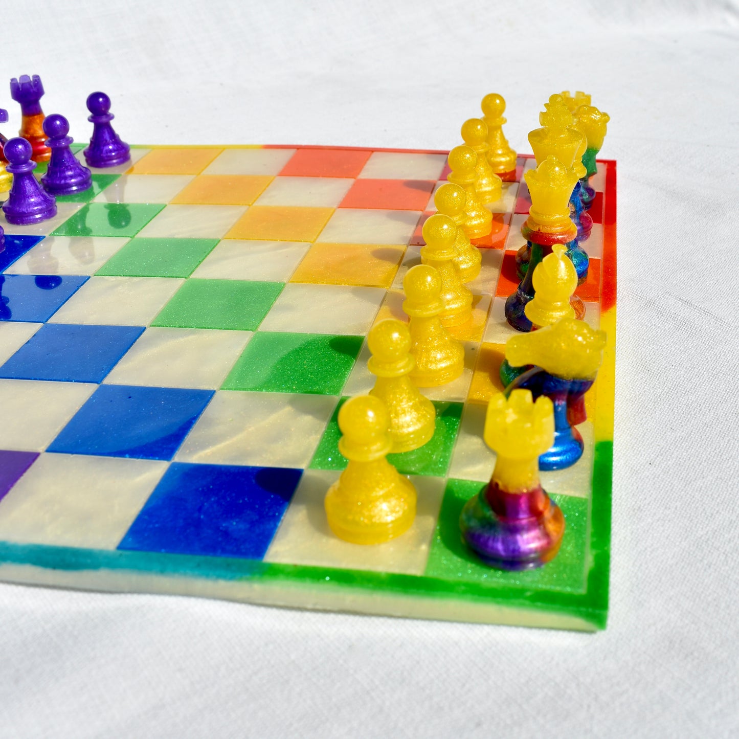 Custom Rainbow Chess Set • LGBTQ Chess Set • Pride Month Chess Game