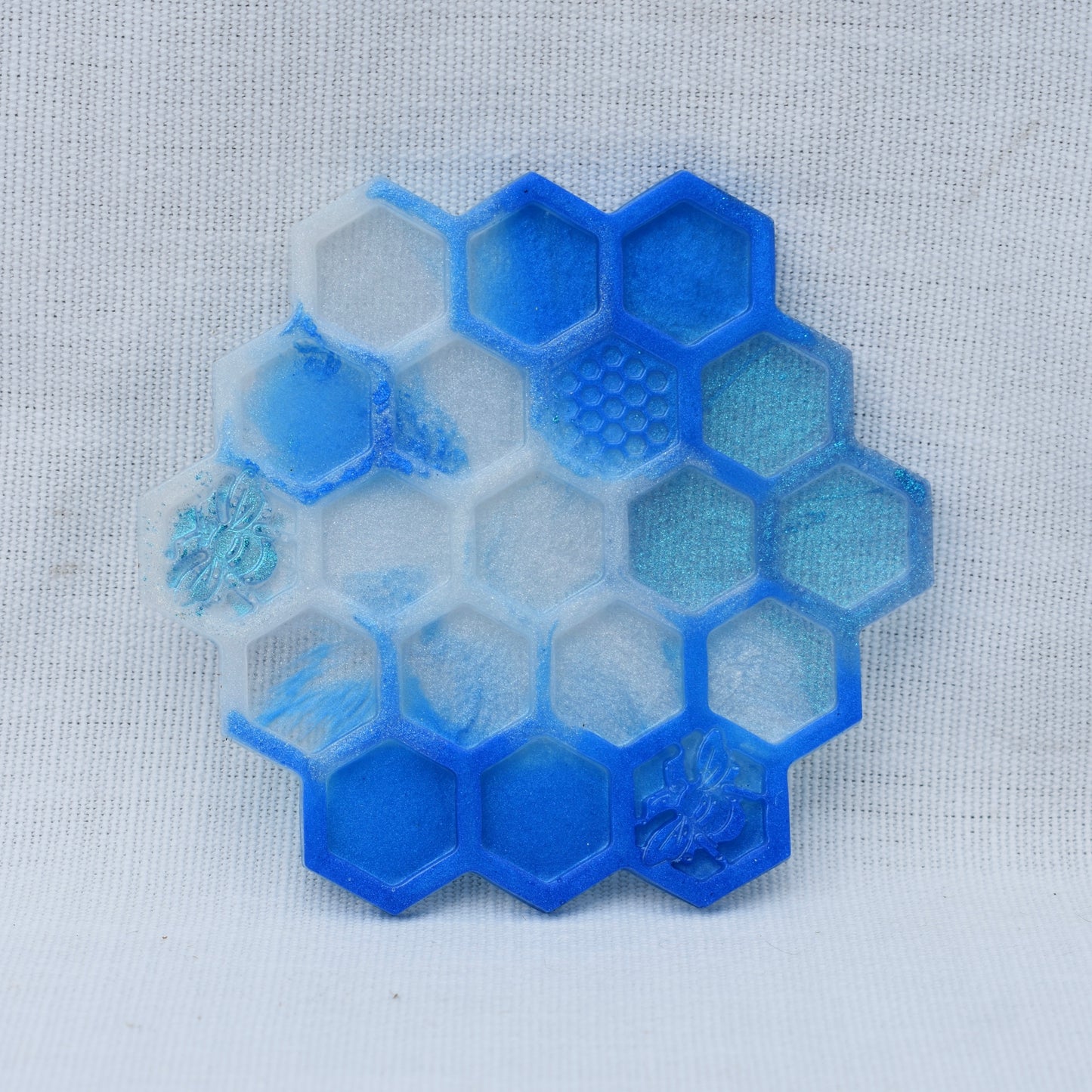 Honeycomb Coasters with Holder • Honey Bee Resin Coasters • Bumble Bee Coaster Set Bee Lover Gift 🐝