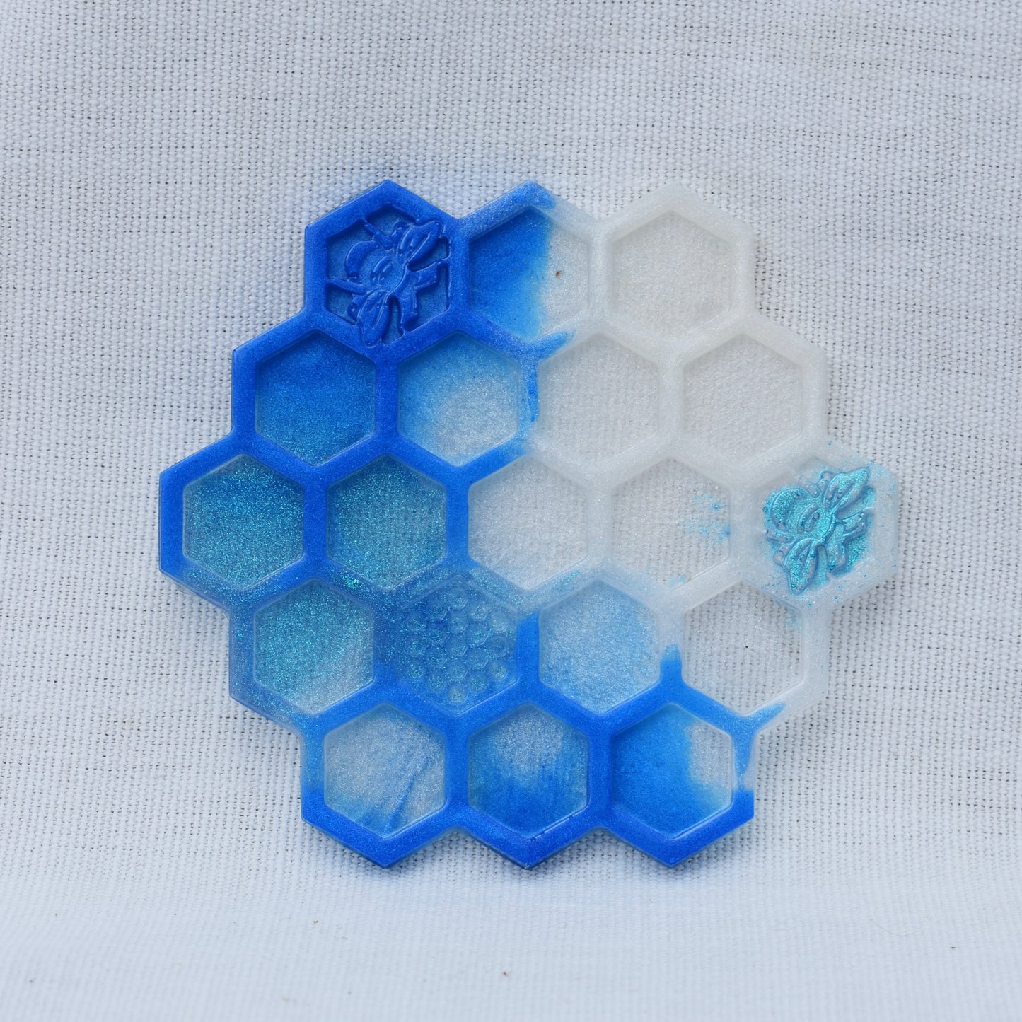 Honeycomb Coasters with Holder • Honey Bee Resin Coasters • Bumble Bee Coaster Set Bee Lover Gift 🐝