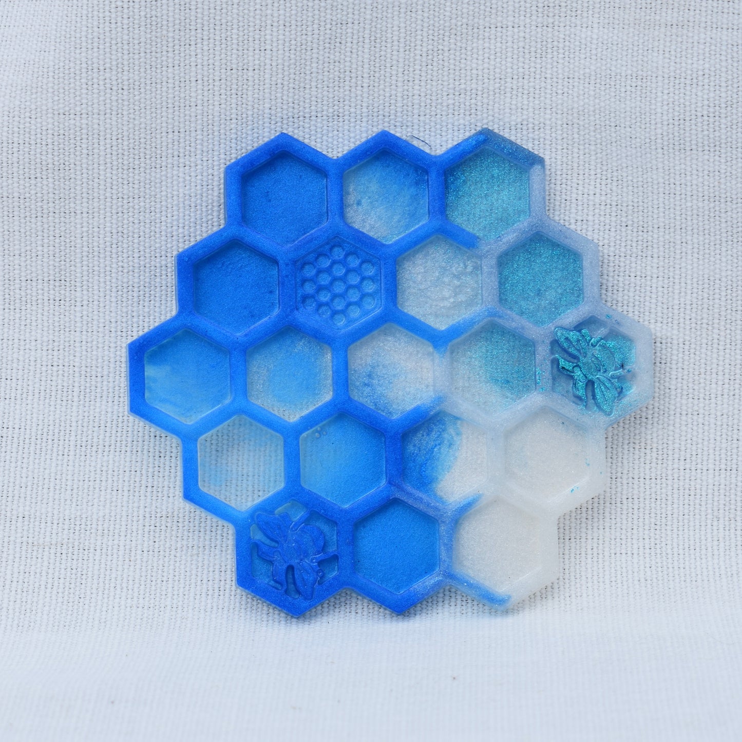 Honeycomb Coasters with Holder • Honey Bee Resin Coasters • Bumble Bee Coaster Set Bee Lover Gift 🐝