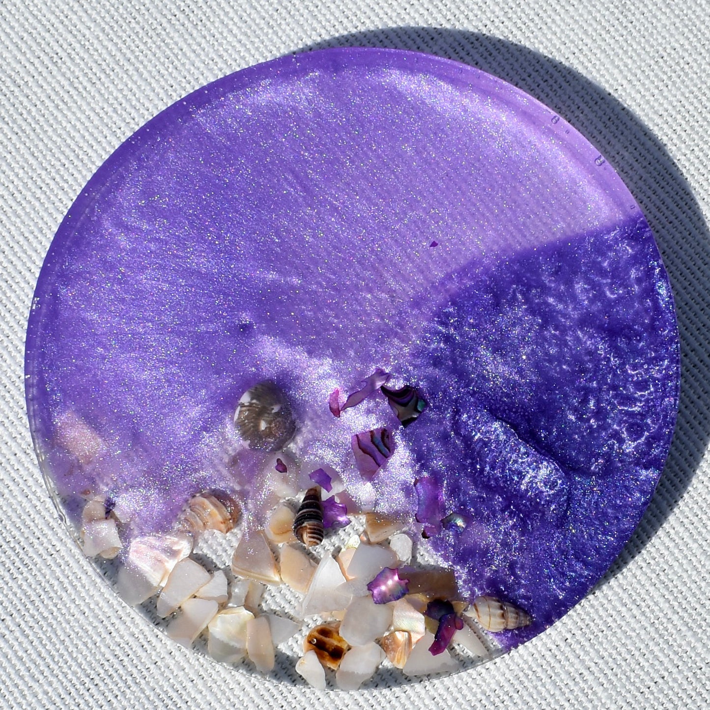 Seashell Coasters with Holder (Assorted Colors)