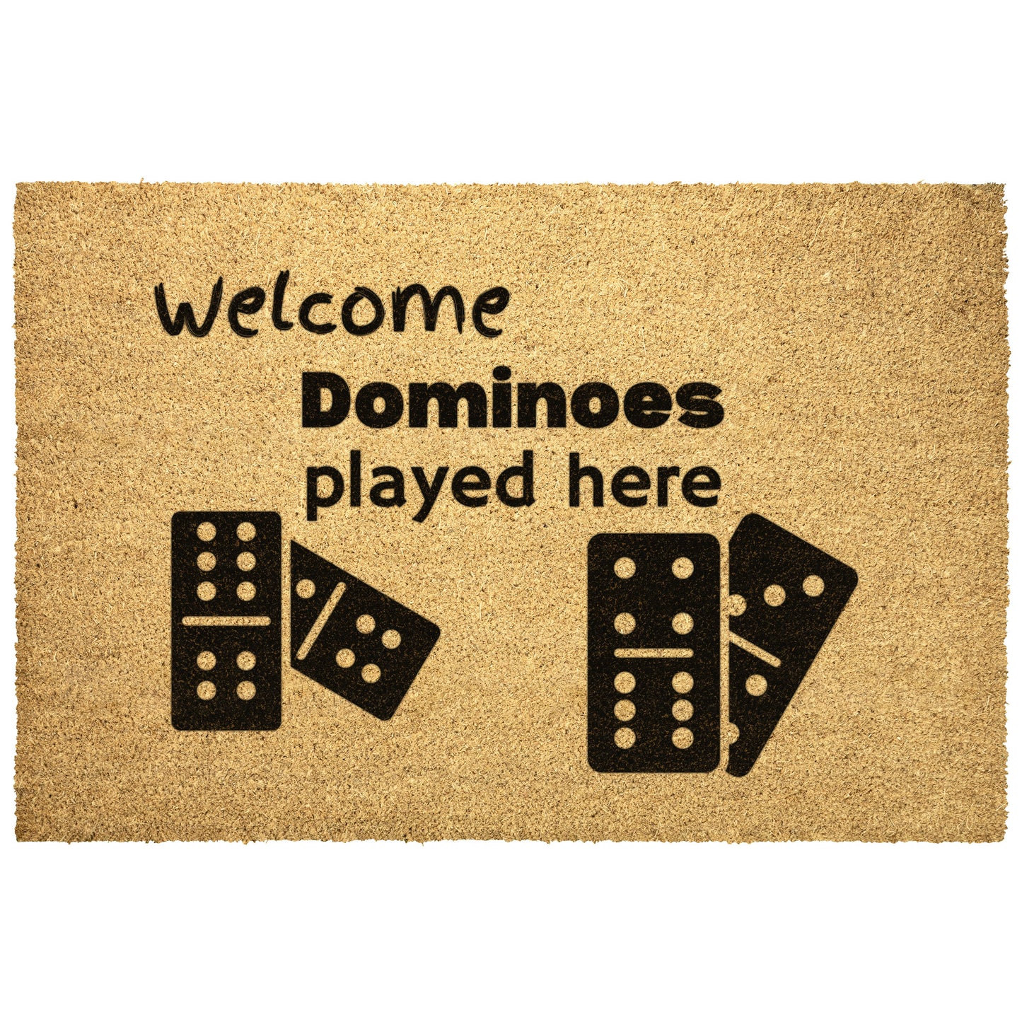Dominoes Doormat • Entry Way Doormat • Welcome Doormat • Natural Coco Doormat