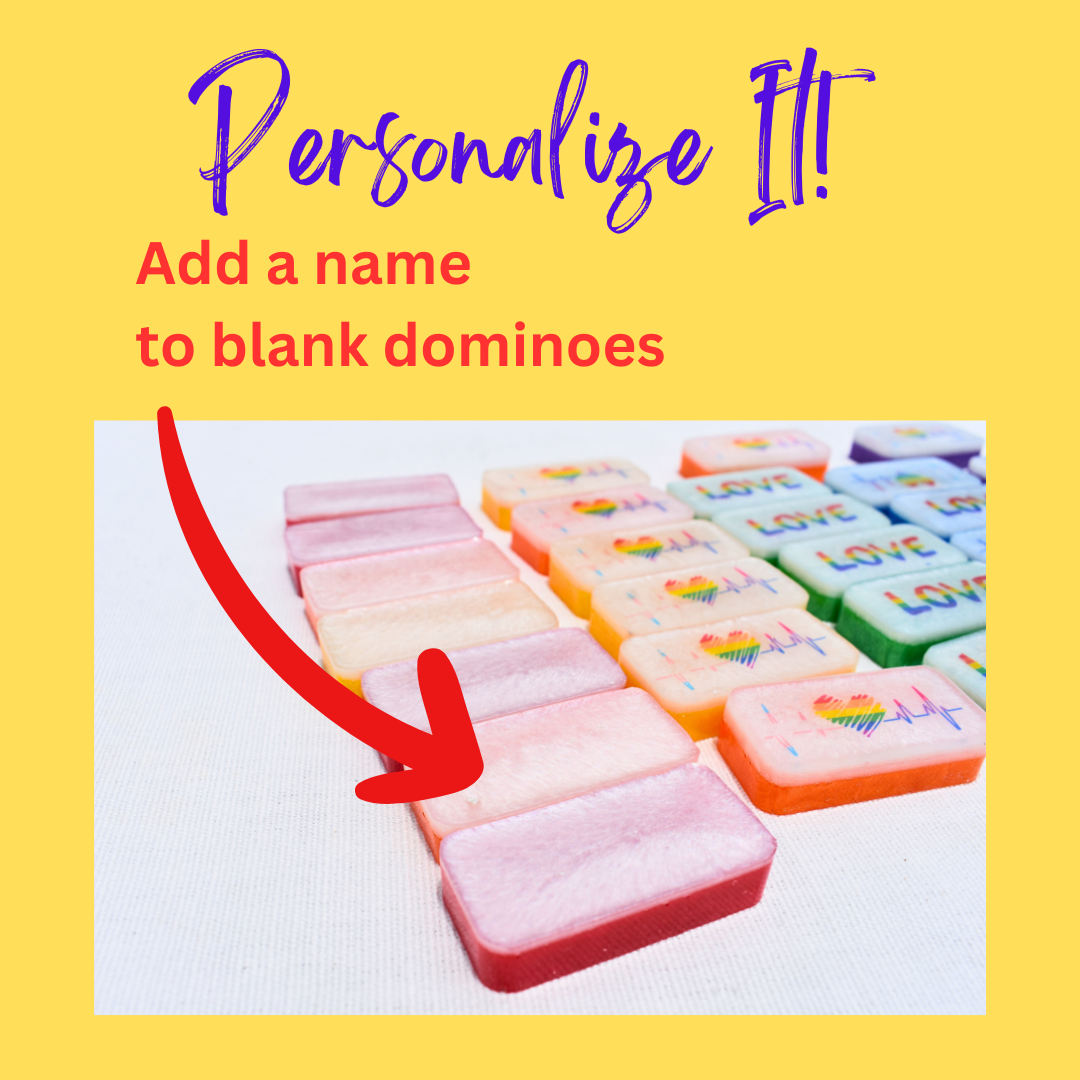 Pride Month Dominoes • LGBTQ+ Domino Set • Rainbow Dominoes