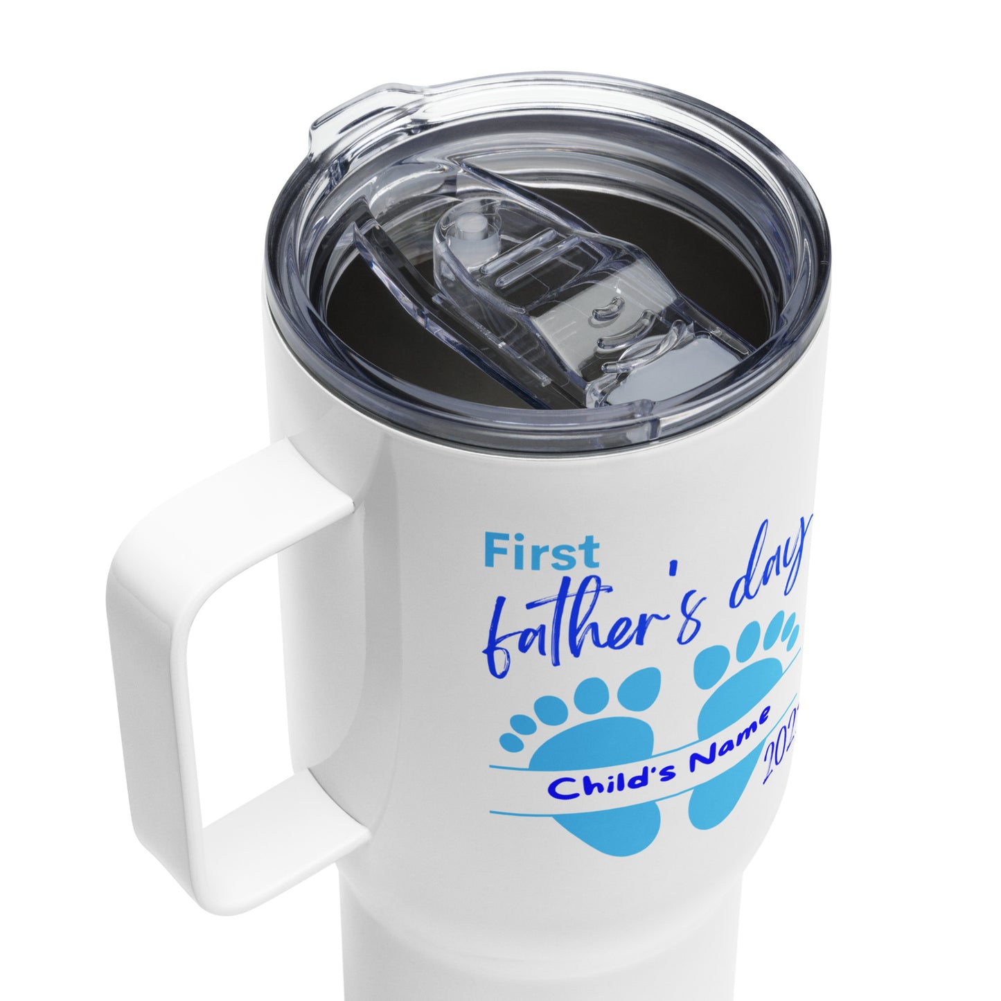 Personalized “1st Father’s Day” Travel Mug • Custom Dad Travel MUG