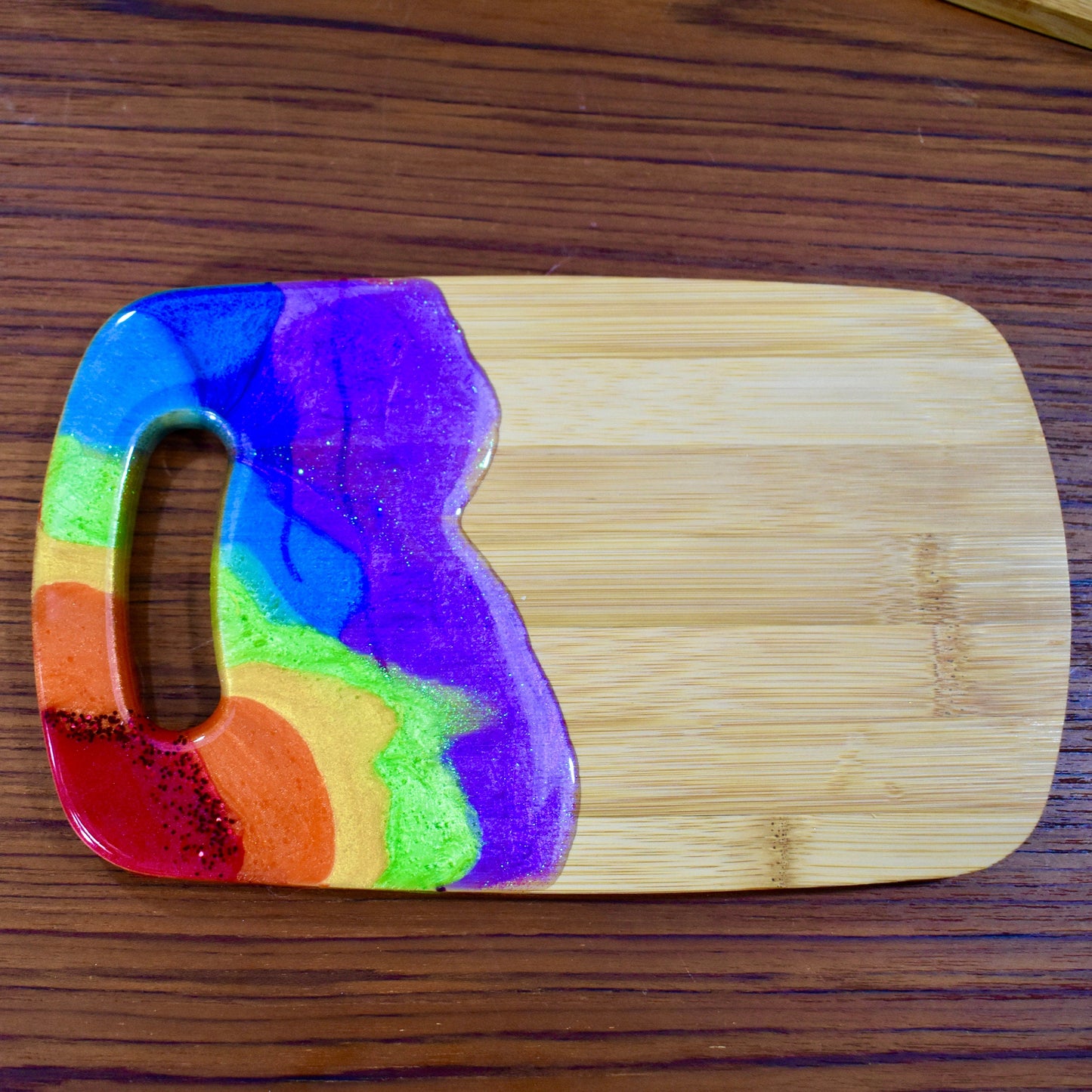 LGBTQ Bamboo Charcuterie Board Set • Gay Pride Charcuterie Board Set