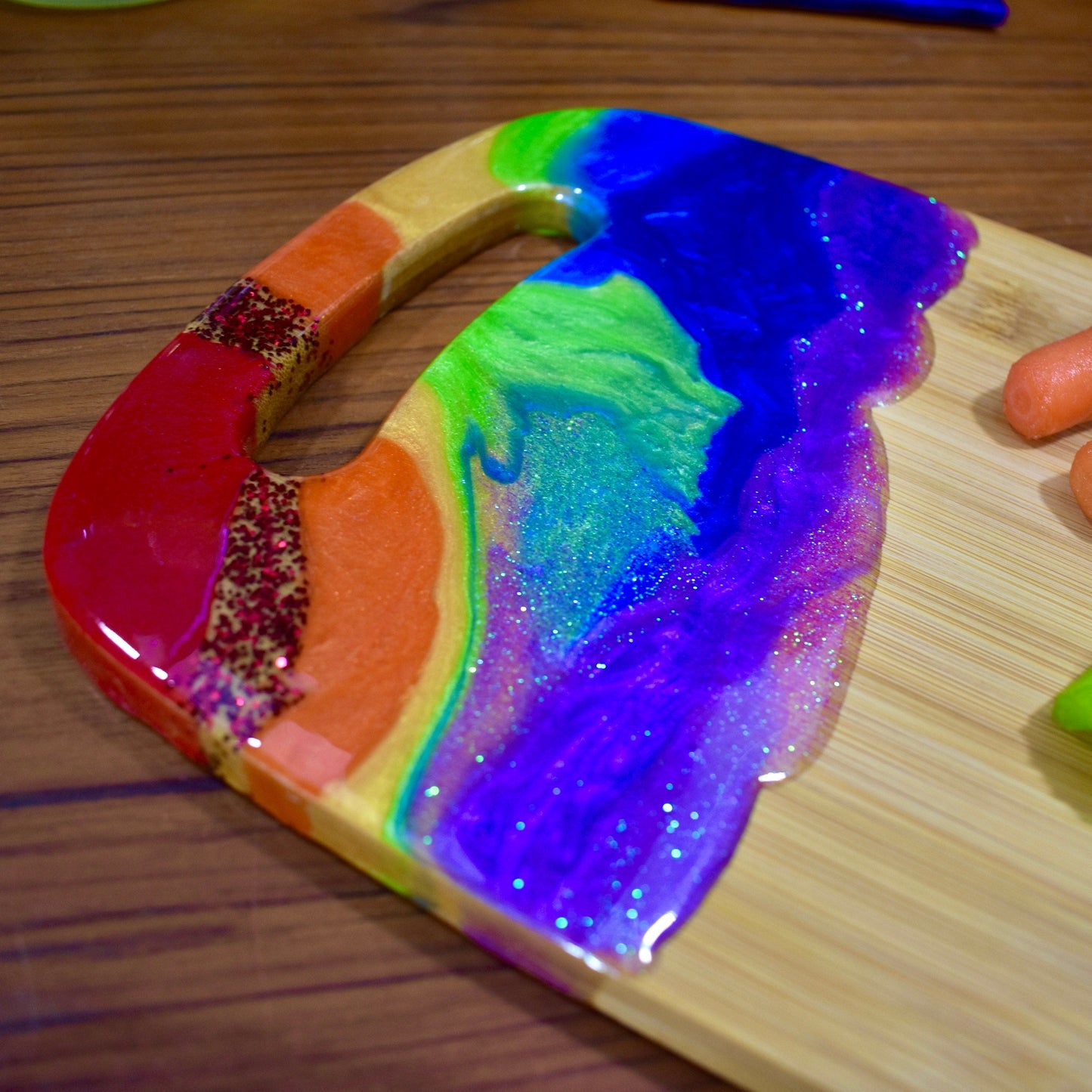 LGBTQ Bamboo Charcuterie Board Set • Gay Pride Charcuterie Board Set