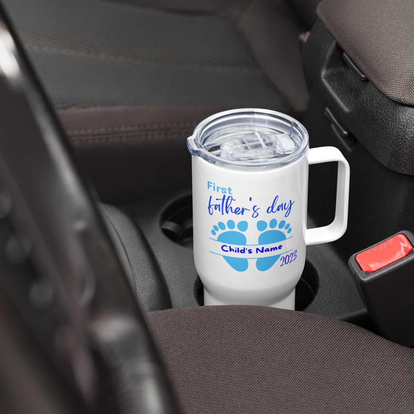 Personalized “1st Father’s Day” Travel Mug • Custom Dad Travel MUG