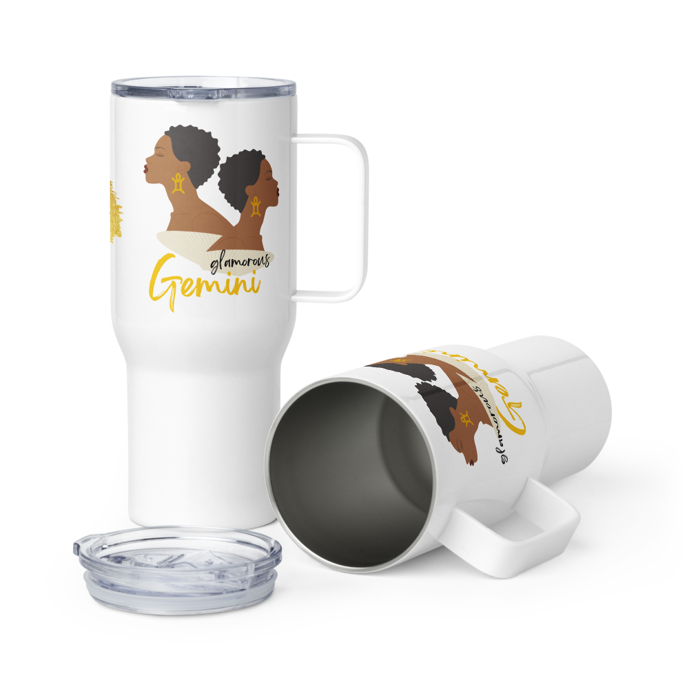 Gemini Zodiac Travel Mug for Her • Personalized Gemini Travel Mug