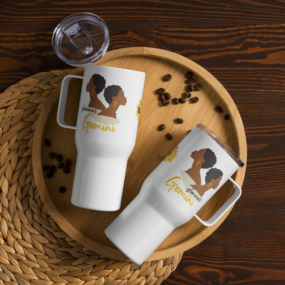 Gemini Zodiac Travel Mug for Her • Personalized Gemini Travel Mug
