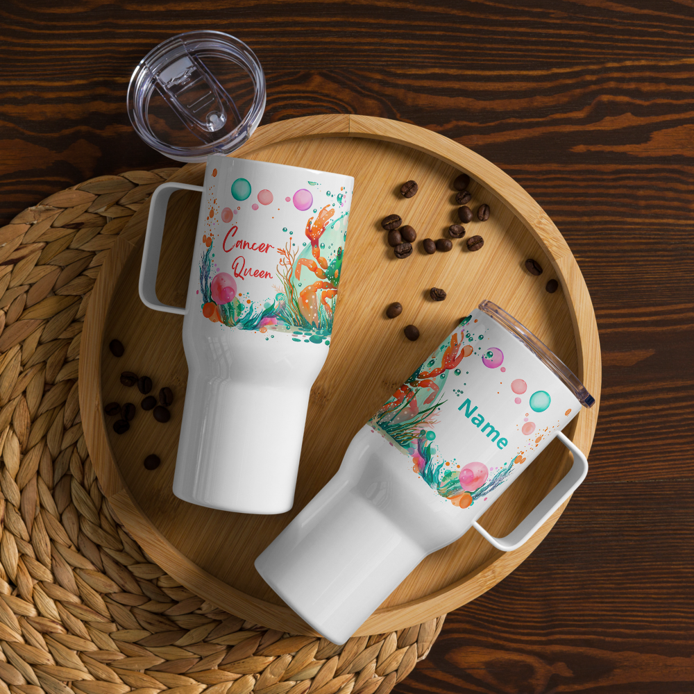 Cancer Birthday Travel Mug • Personalized Cancer Mug Gift for Her