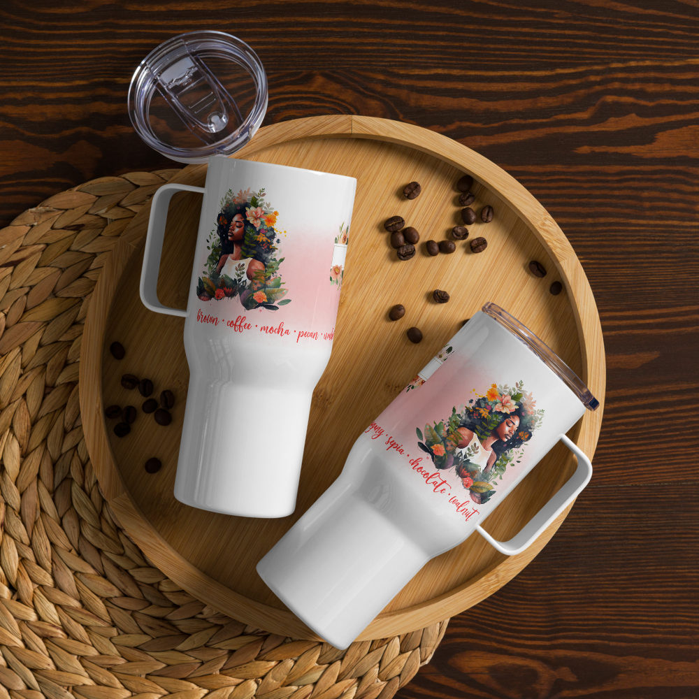Melanin Lady Personalized Travel Mug • Shades of Brown Travel Mug • Brown Skin Girls Mug • Beautiful Brown Skin Mug • Skin Tones Travel Mug