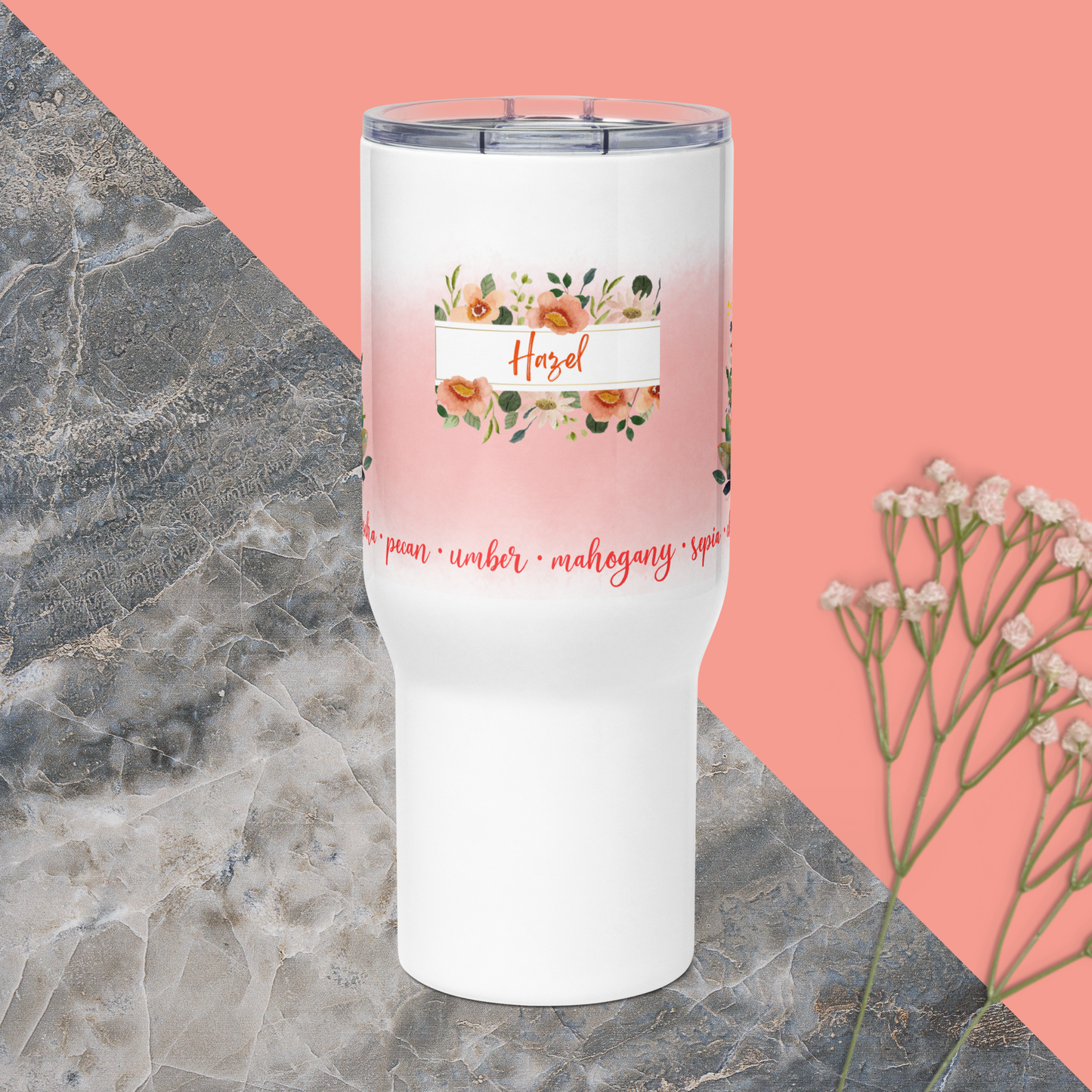 Melanin Lady Personalized Travel Mug • Shades of Brown Travel Mug • Brown Skin Girls Mug • Beautiful Brown Skin Mug • Skin Tones Travel Mug