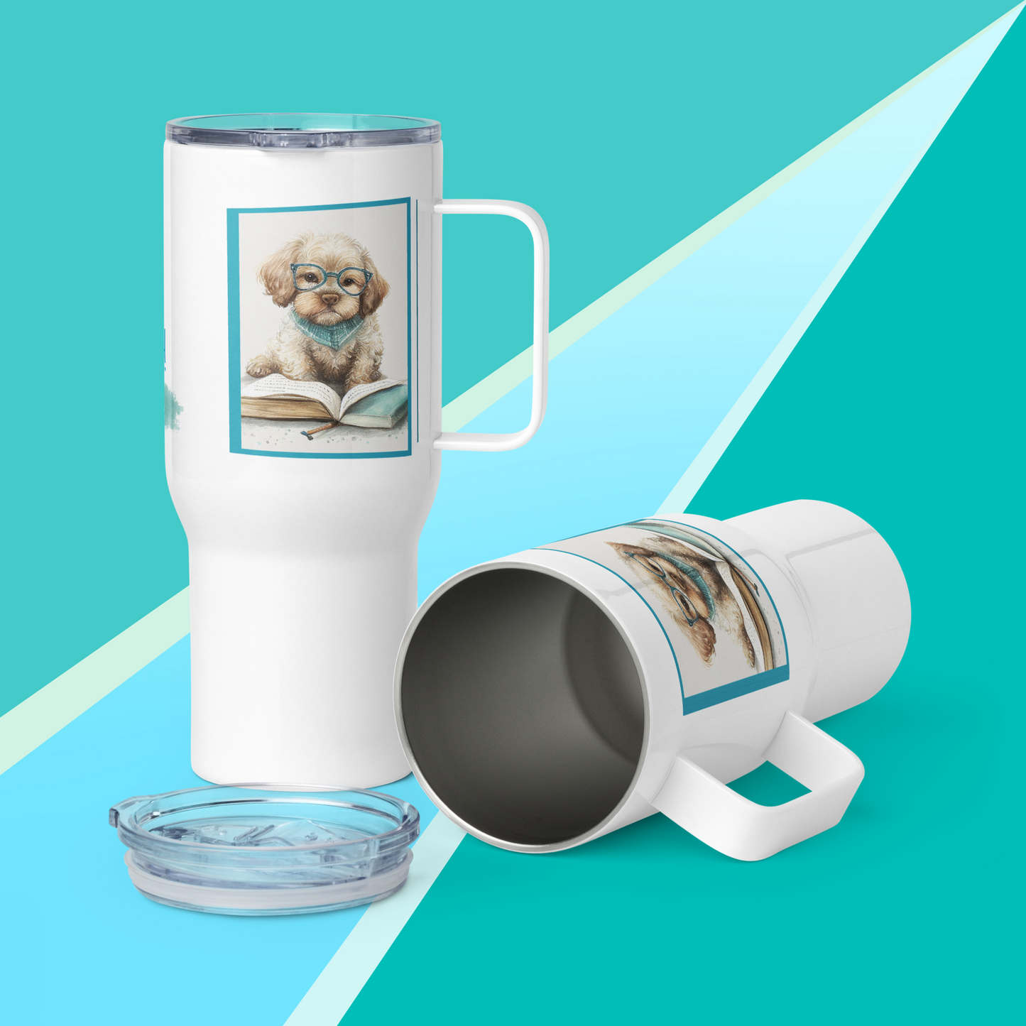 Rescue Dog Travel Mug • Personalized Dog Mug • Book Lover Travel Mug