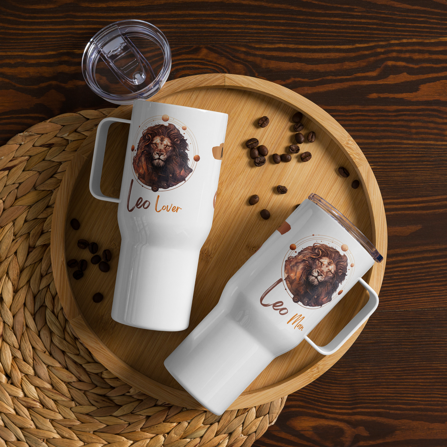 Leo Birthday Travel Mug • Personalized Leo Mug Gift for Him• Leo Zodiac Travel Mug