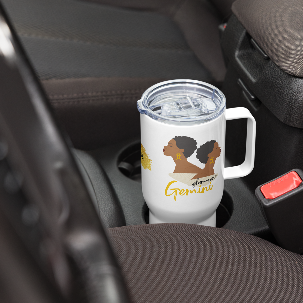 Gemini Zodiac Travel Mug for Her • Personalized Gemini Travel Mug