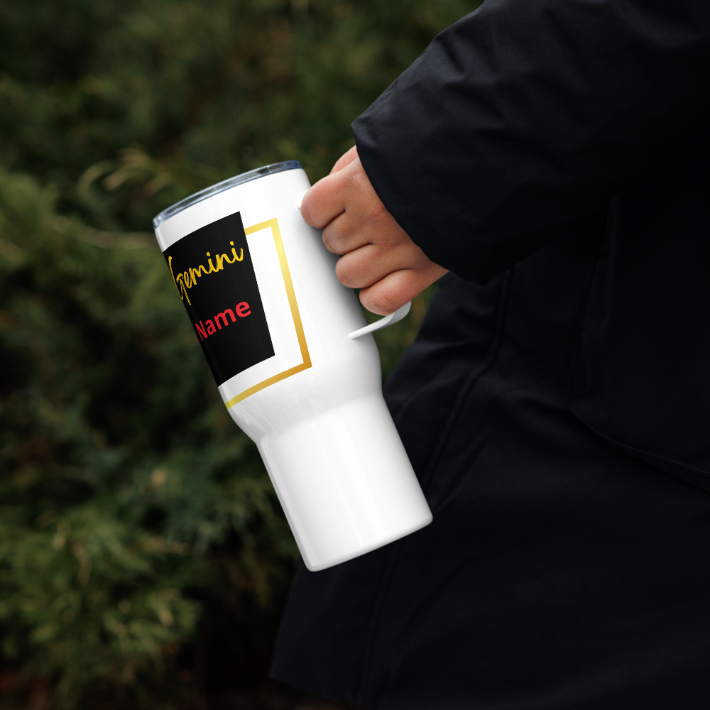 Gemini Zodiac Travel Mug for Dad • Personalized Gemini Travel Mug