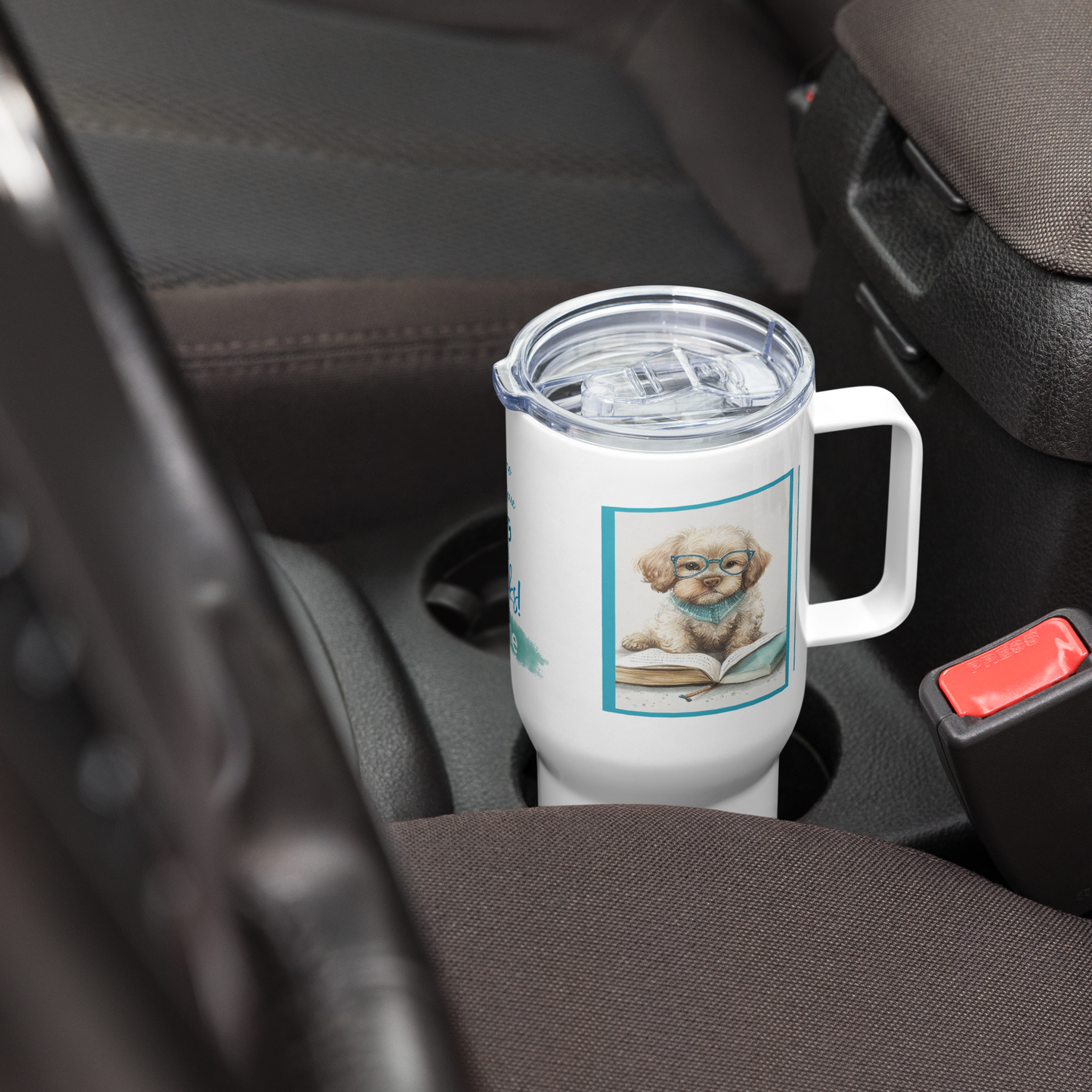 Rescue Dog Travel Mug • Personalized Dog Mug • Book Lover Travel Mug