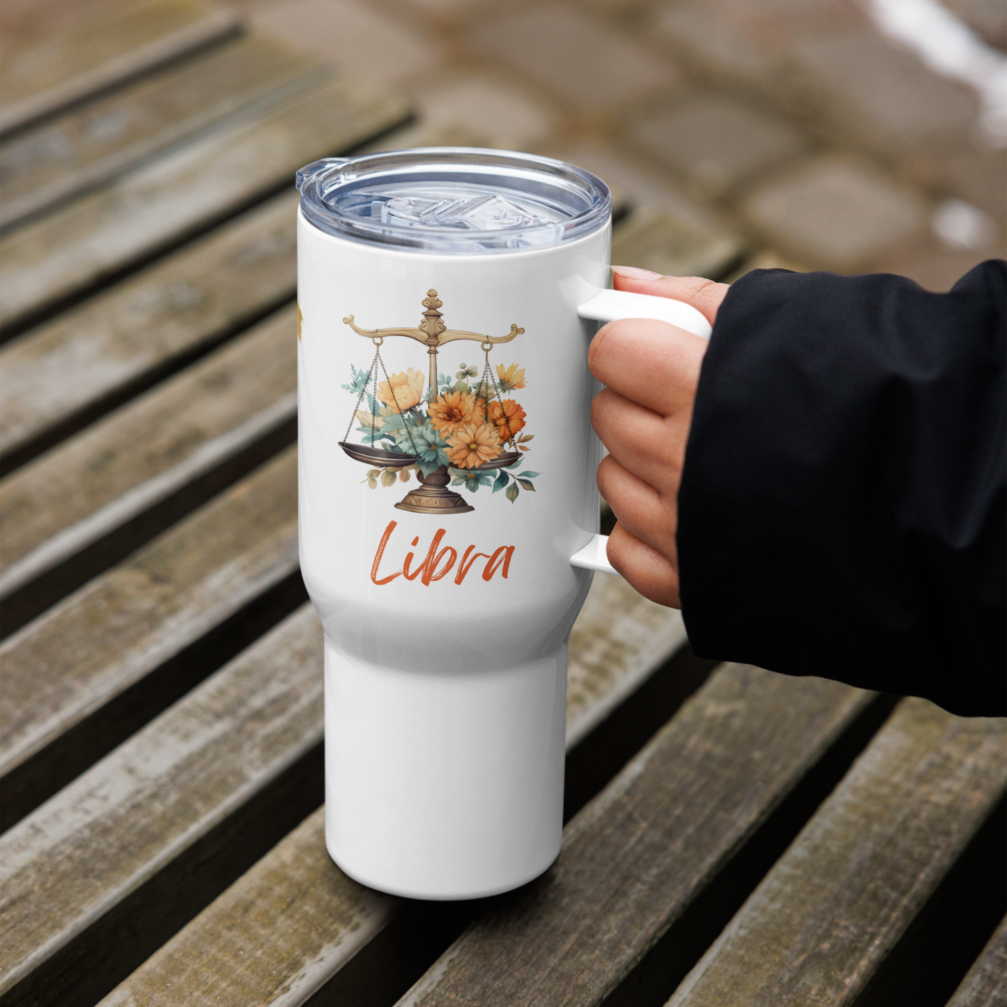 Libra Mug • Libra Zodiac Travel Mug for Her • Personalized Libra Travel Mug