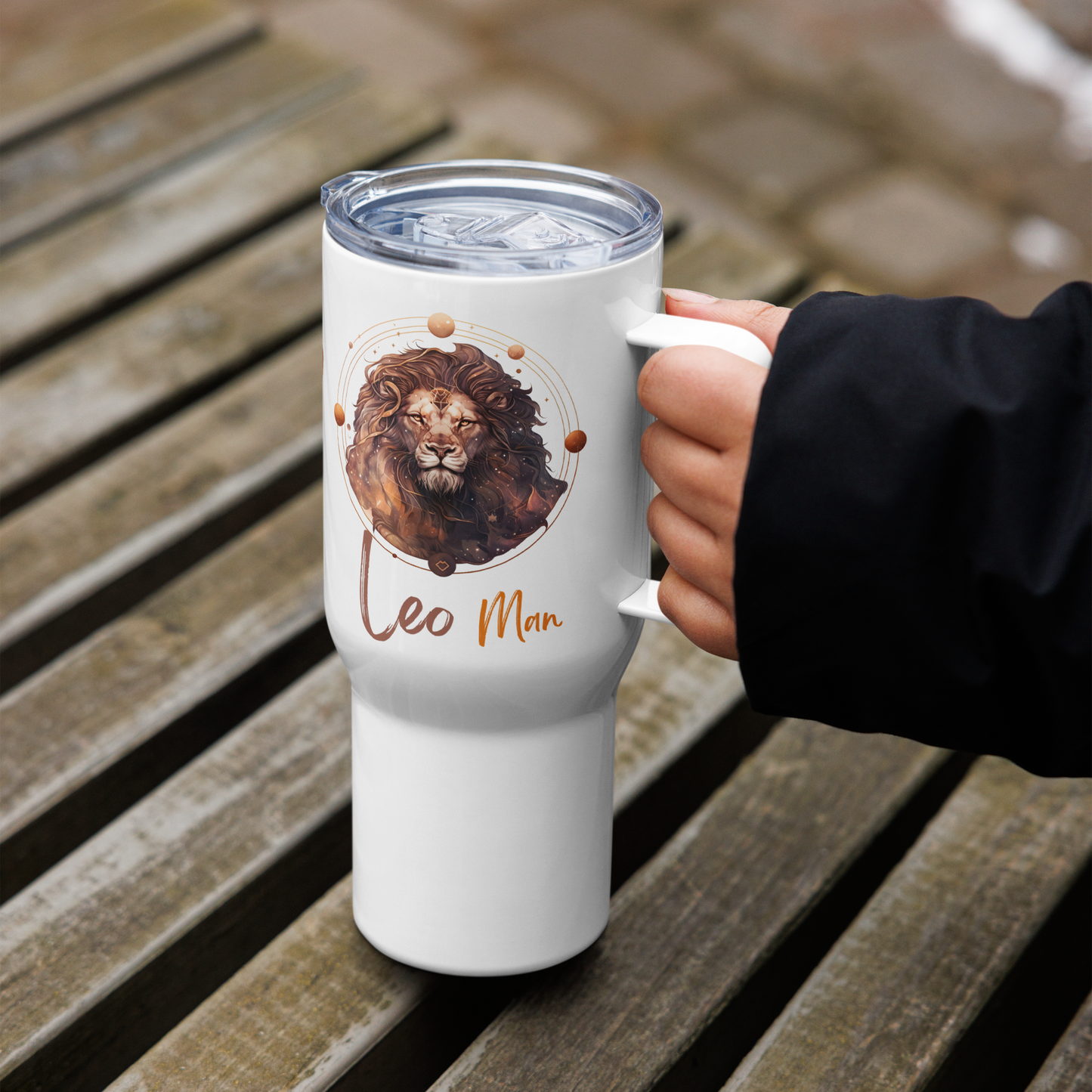 Leo Birthday Travel Mug • Personalized Leo Mug Gift for Him• Leo Zodiac Travel Mug