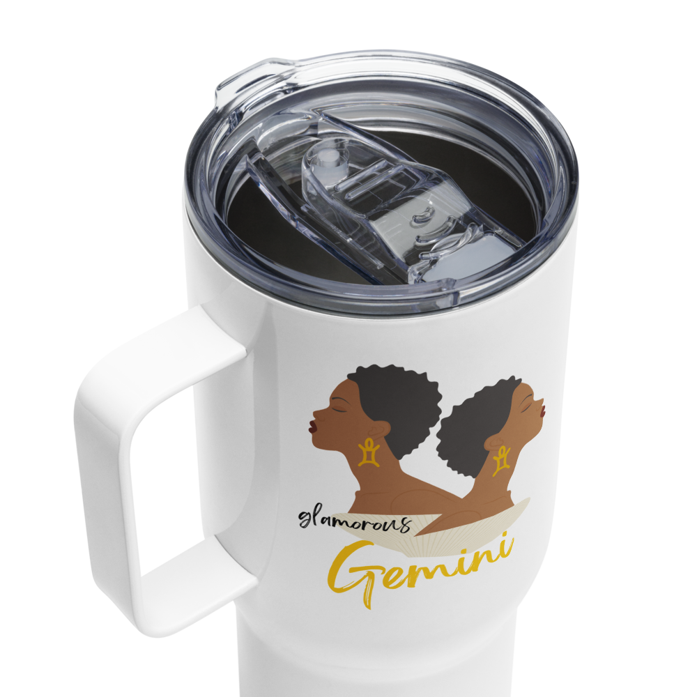 Gemini Zodiac Travel Mug for Her • Personalized Gemini Travel Mug