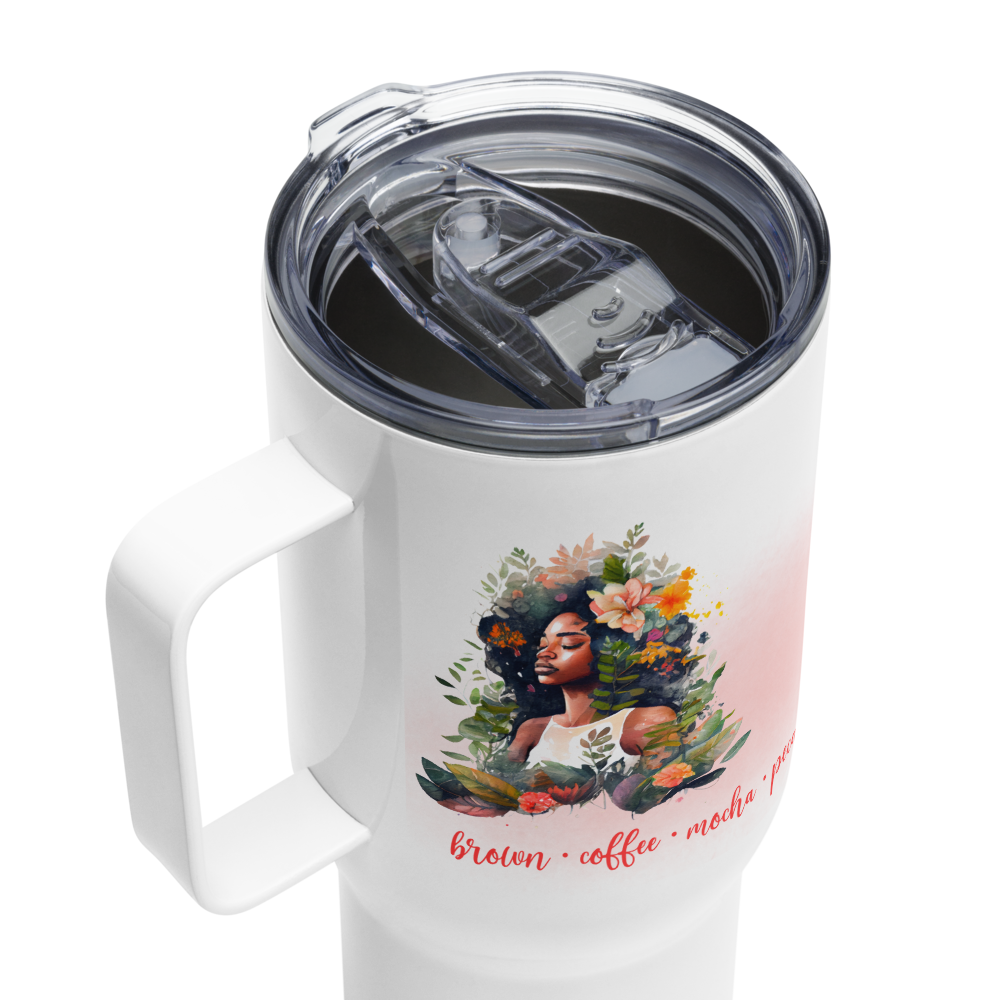 Melanin Lady Personalized Travel Mug • Shades of Brown Travel Mug • Brown Skin Girls Mug • Beautiful Brown Skin Mug • Skin Tones Travel Mug
