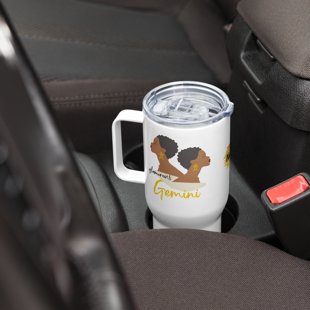 Gemini Zodiac Travel Mug for Her • Personalized Gemini Travel Mug