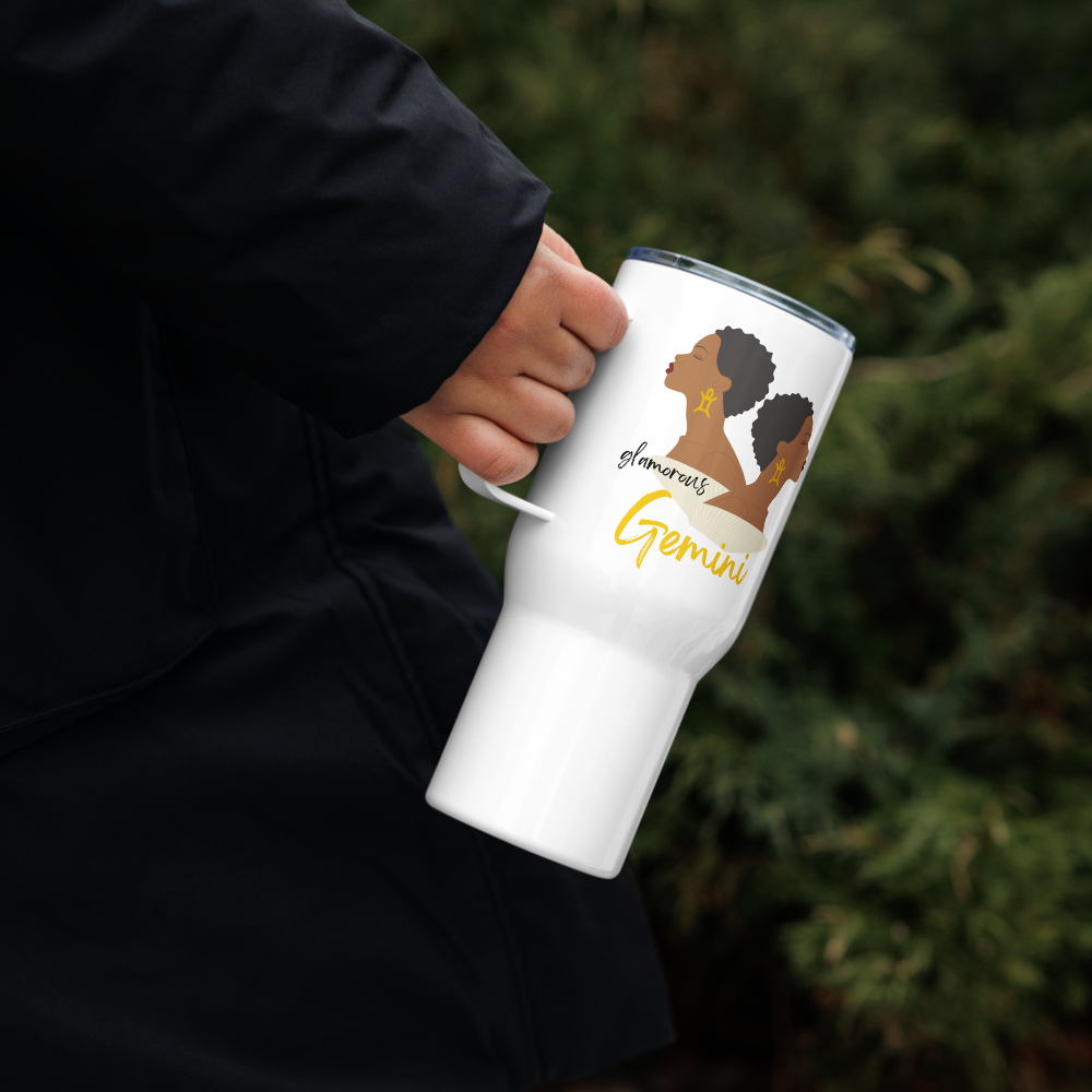 Gemini Zodiac Travel Mug for Her • Personalized Gemini Travel Mug