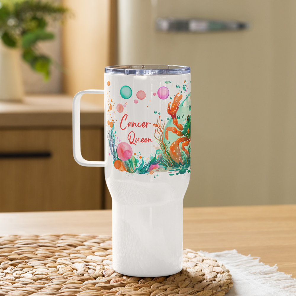 Cancer Birthday Travel Mug • Personalized Cancer Mug Gift for Her