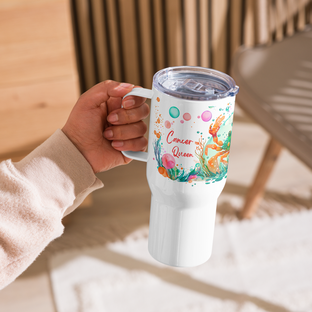 Cancer Birthday Travel Mug • Personalized Cancer Mug Gift for Her
