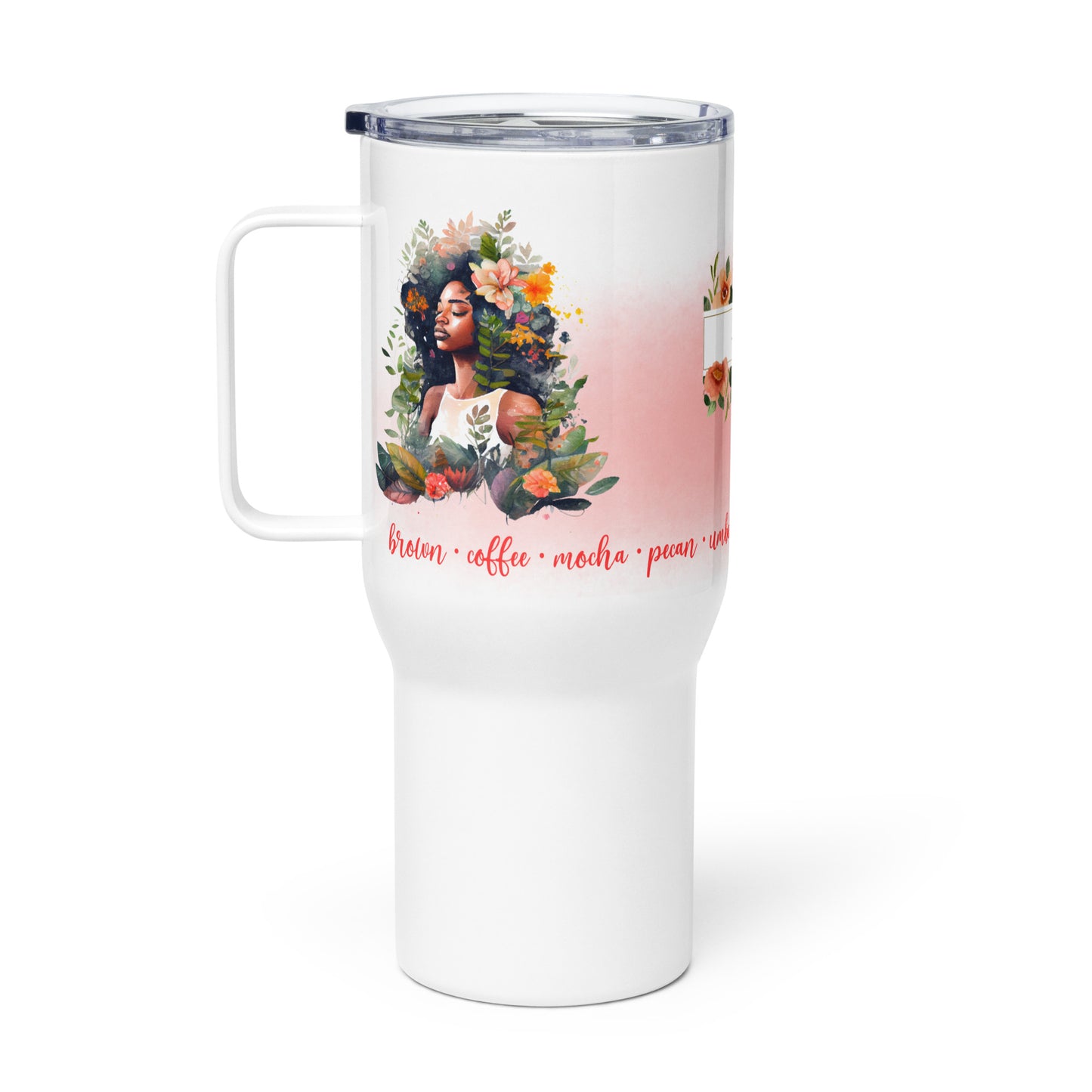 Melanin Lady Personalized Travel Mug • Shades of Brown Travel Mug • Brown Skin Girls Mug • Beautiful Brown Skin Mug • Skin Tones Travel Mug