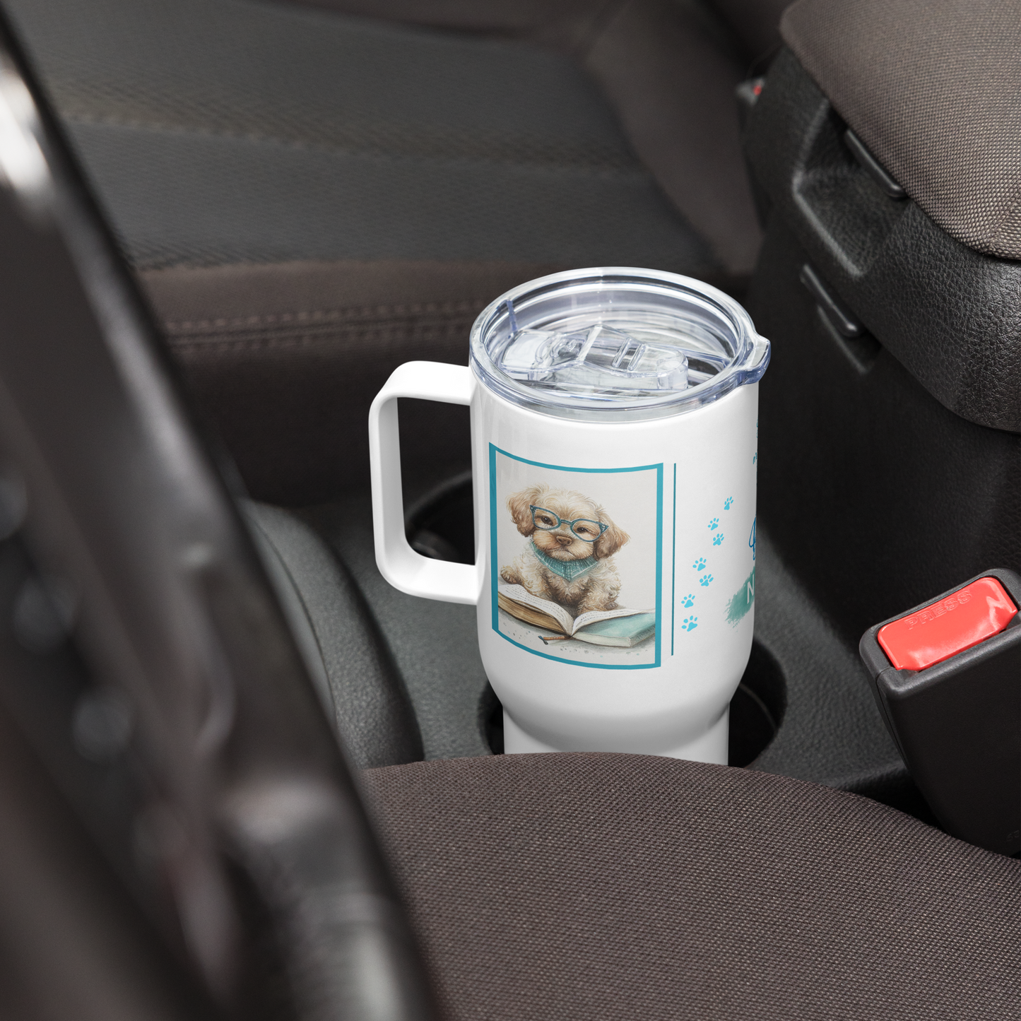 Rescue Dog Travel Mug • Personalized Dog Mug • Book Lover Travel Mug