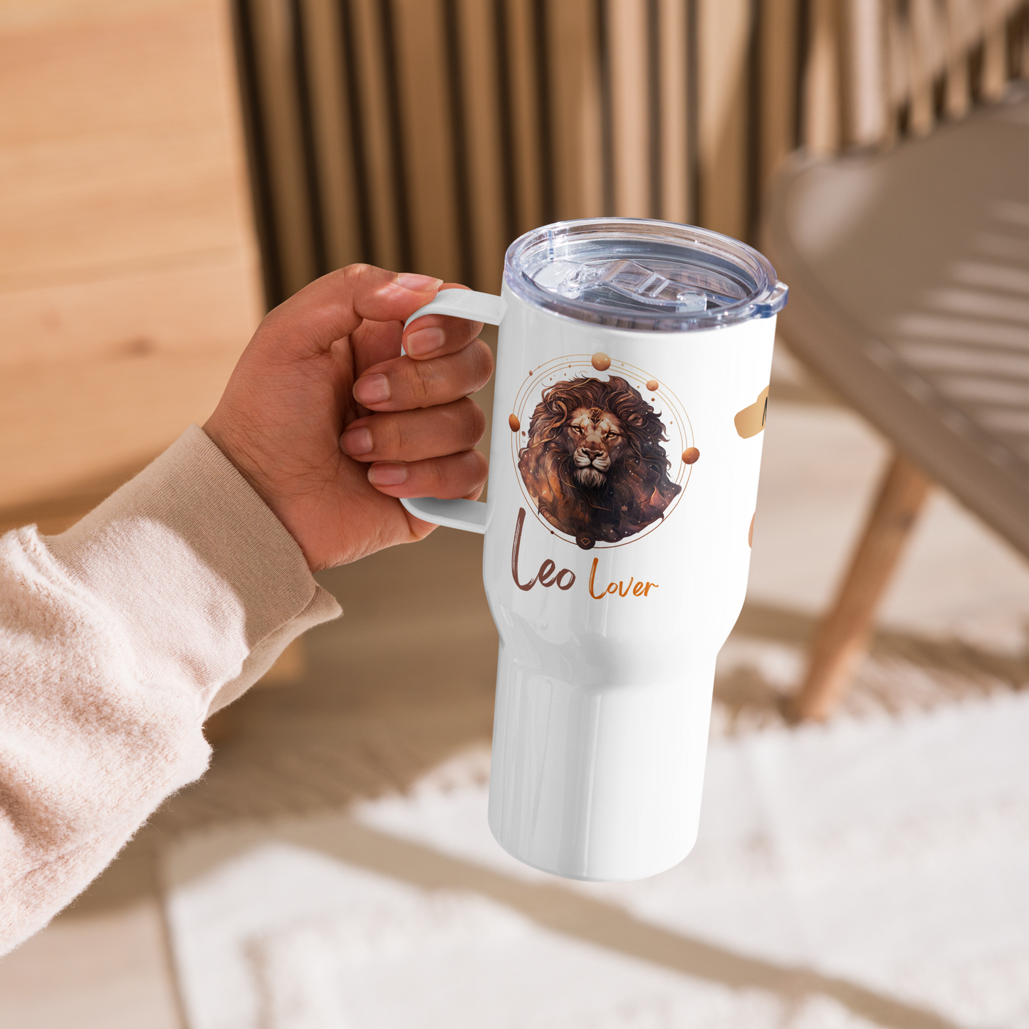 Leo Birthday Travel Mug • Personalized Leo Mug Gift for Him• Leo Zodiac Travel Mug