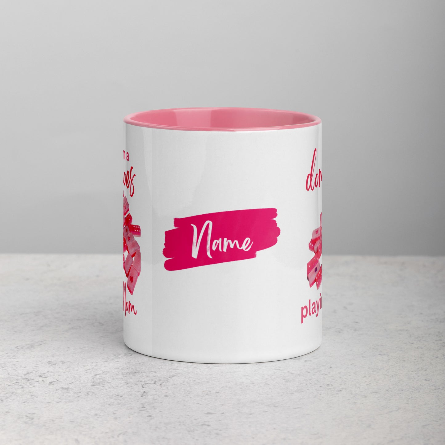 Personalizable “Dominoes” Mug for Mom • DOMINO LOVER MUG • Mom Dominoes Mug