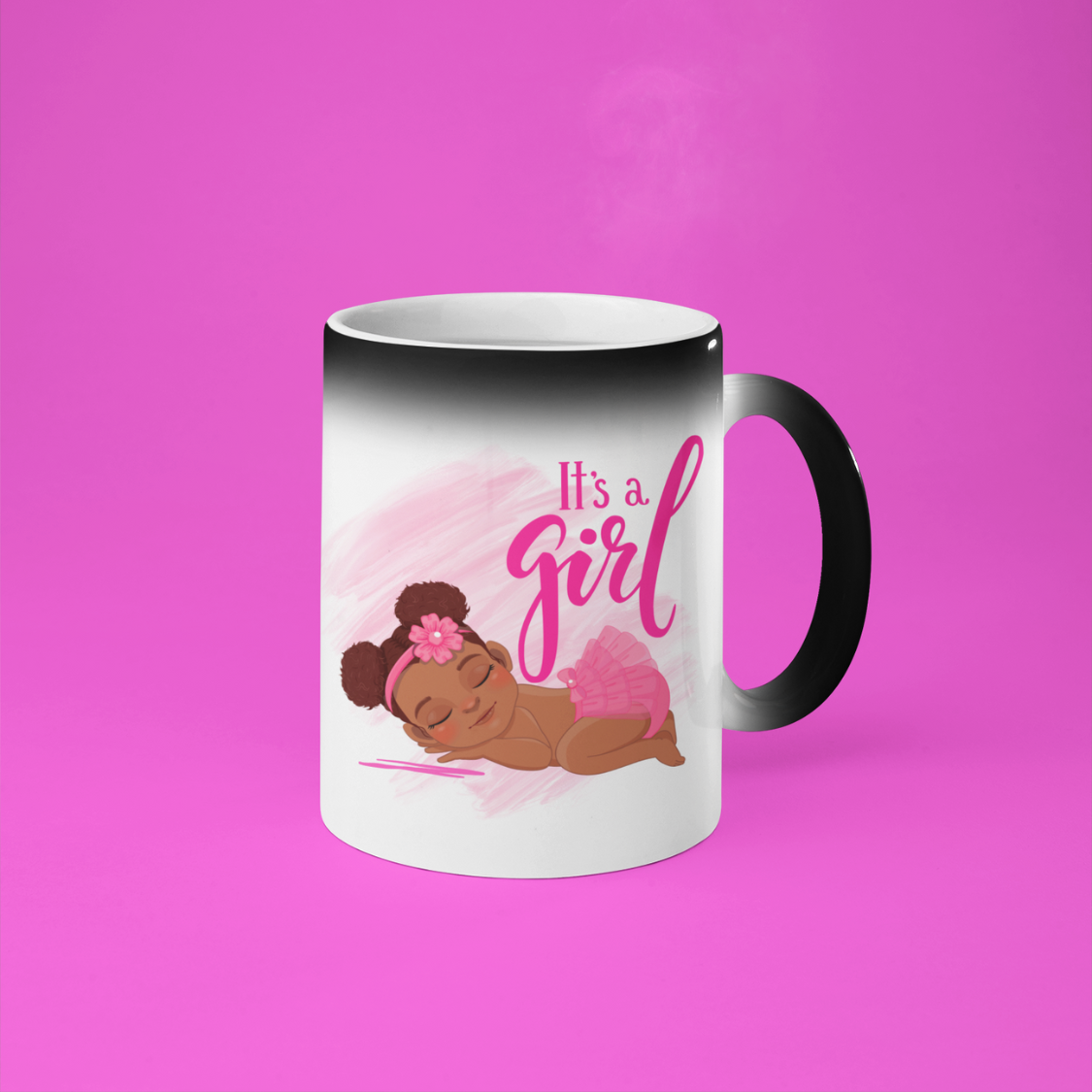 “It’s a Beautiful Brown Girl” Coffee Mug • “Magic” Gender Reveal Mug • Gender Reveal Coffee Mug