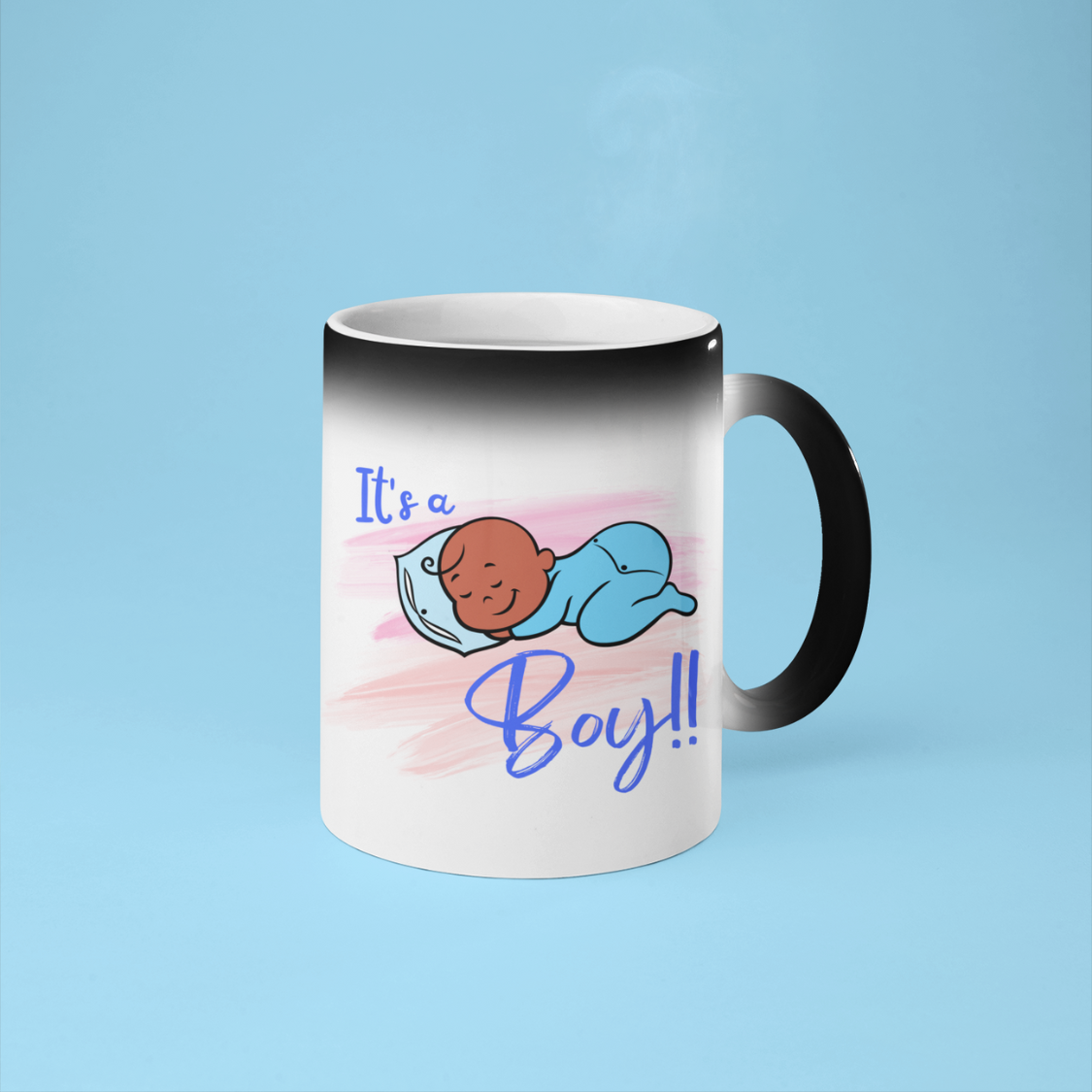 “Magic” Gender Reveal Mug • “It’s a Brown Baby Boy” Coffee Mug • Gender Reveal Coffee Mug
