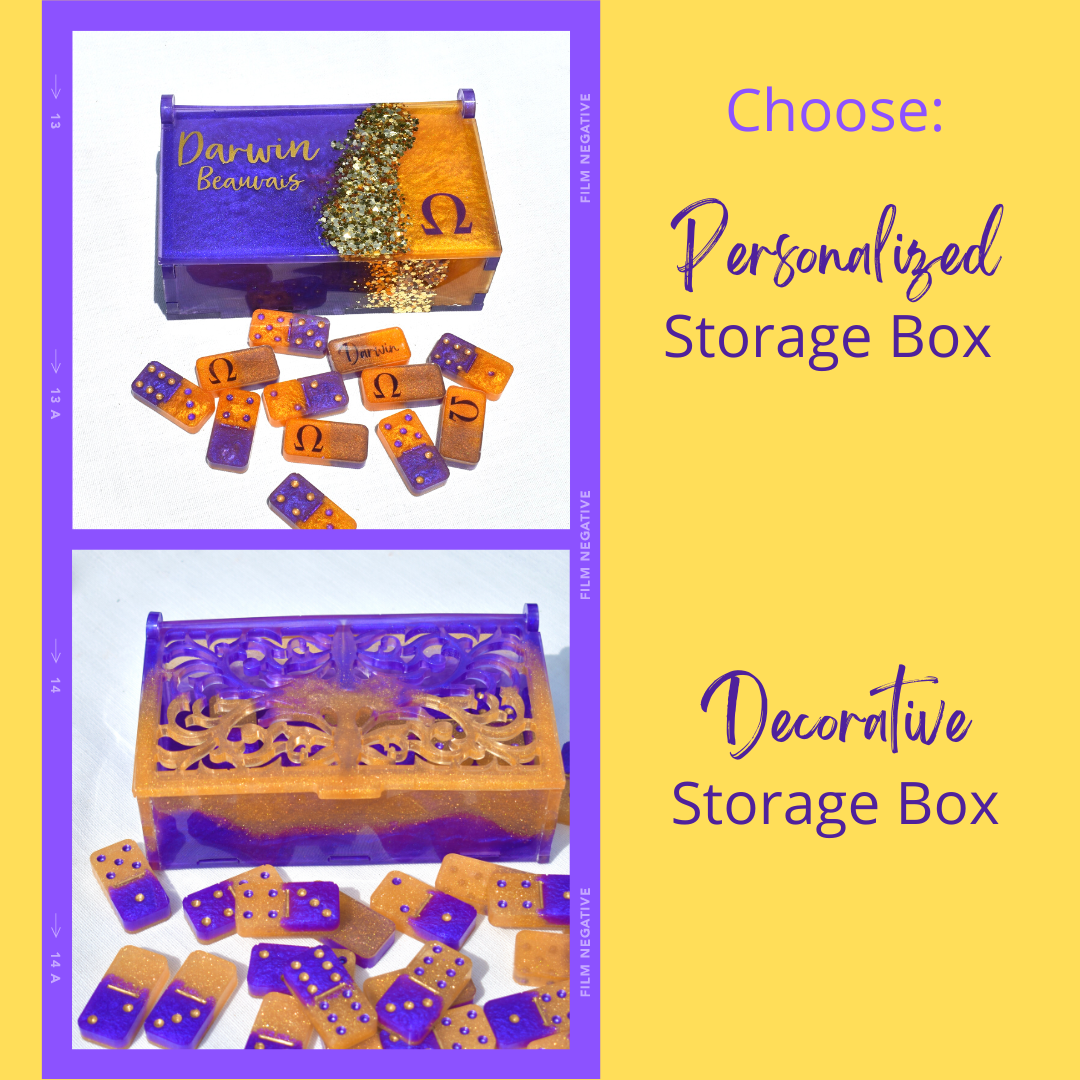 Greek Letter(s) Personalized Domino Gift Set • Fraternity Dominoes