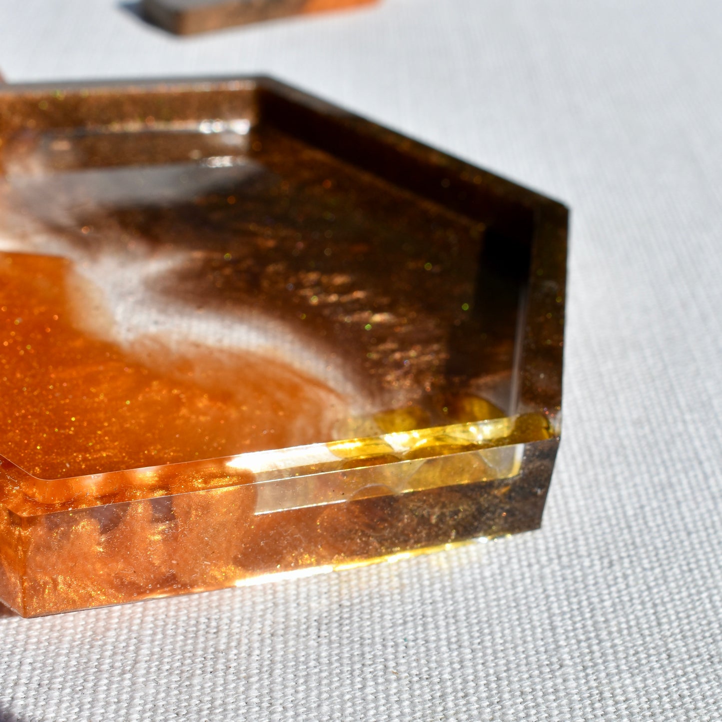 Autumn Themed Hexagon Coasters • Fall Resin Coasters • Fall Décor Coasters (set of 4)