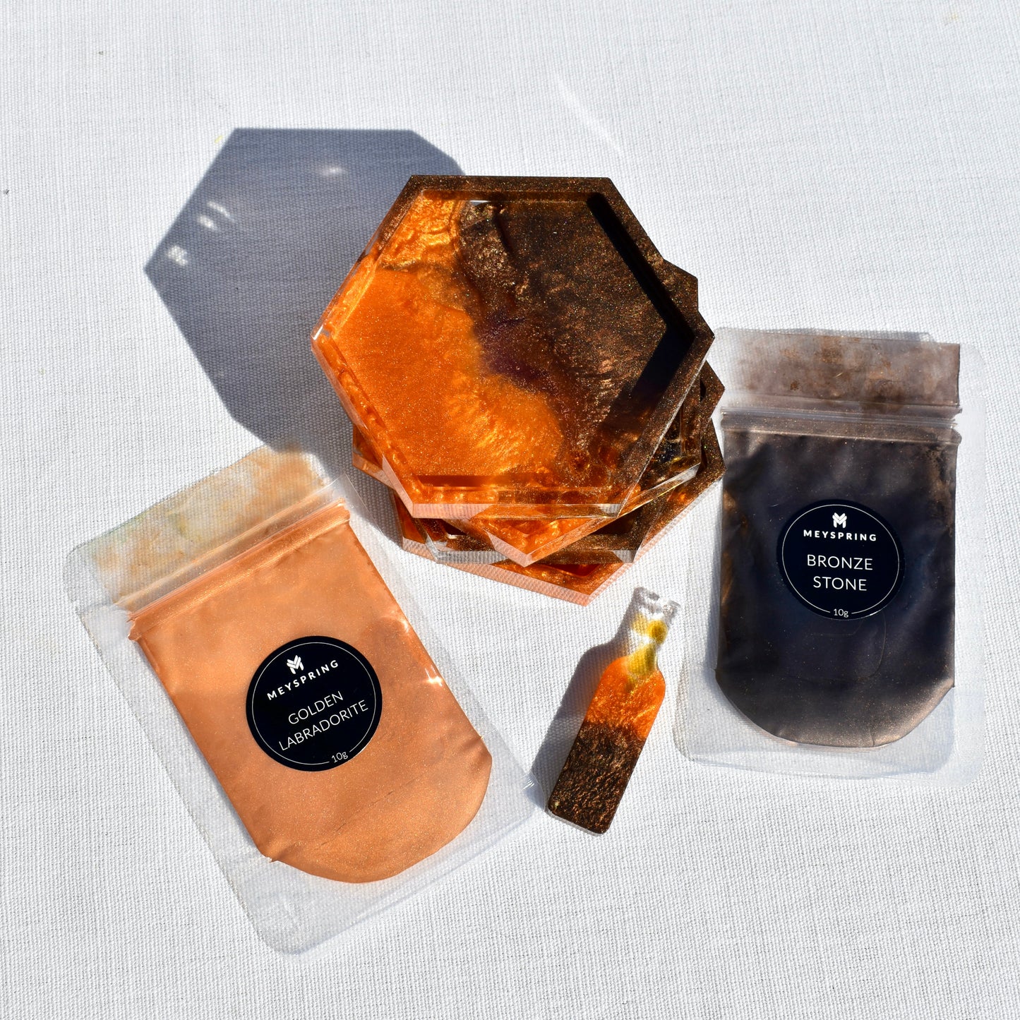 Autumn Themed Hexagon Coasters • Fall Resin Coasters • Fall Décor Coasters (set of 4)