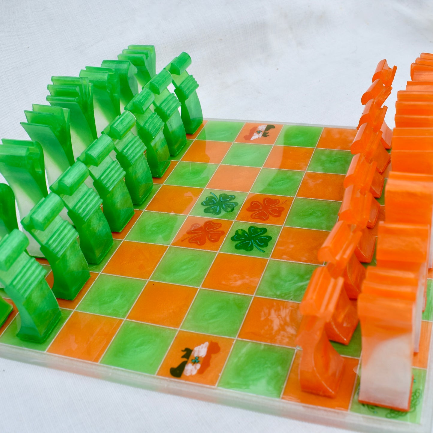 Premium Irish Themed Chess Set • St. Patrick’s Chess Set • Irish Pride Chess Set 🍀