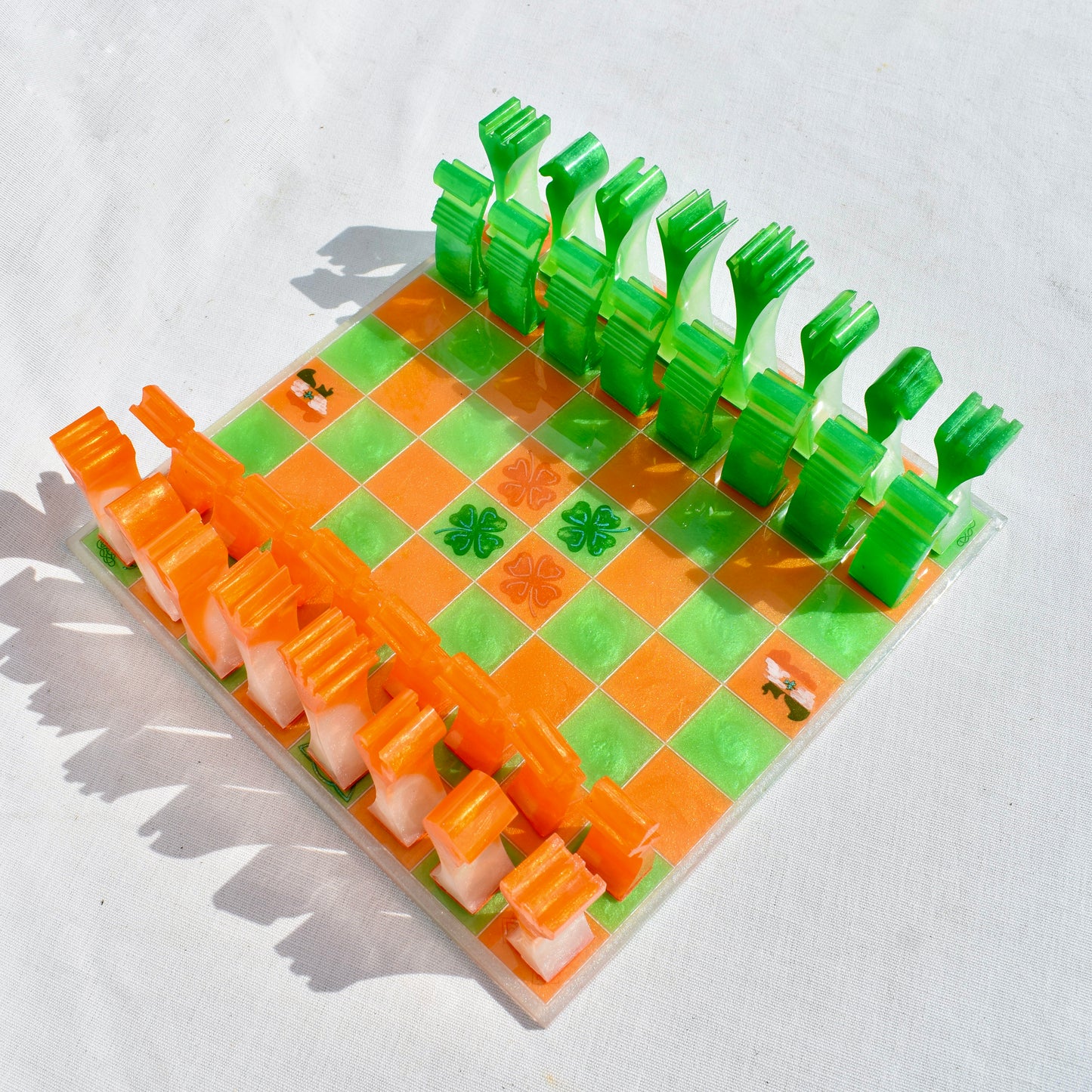 Premium Irish Themed Chess Set • St. Patrick’s Chess Set • Irish Pride Chess Set 🍀