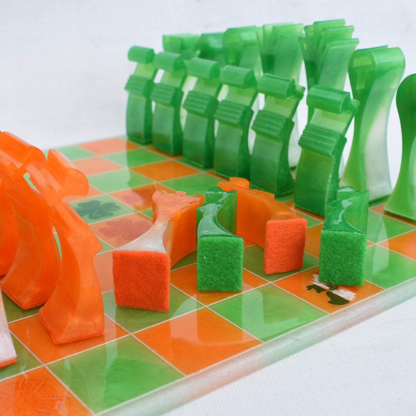 Premium Irish Themed Chess Set • St. Patrick’s Chess Set • Irish Pride Chess Set 🍀